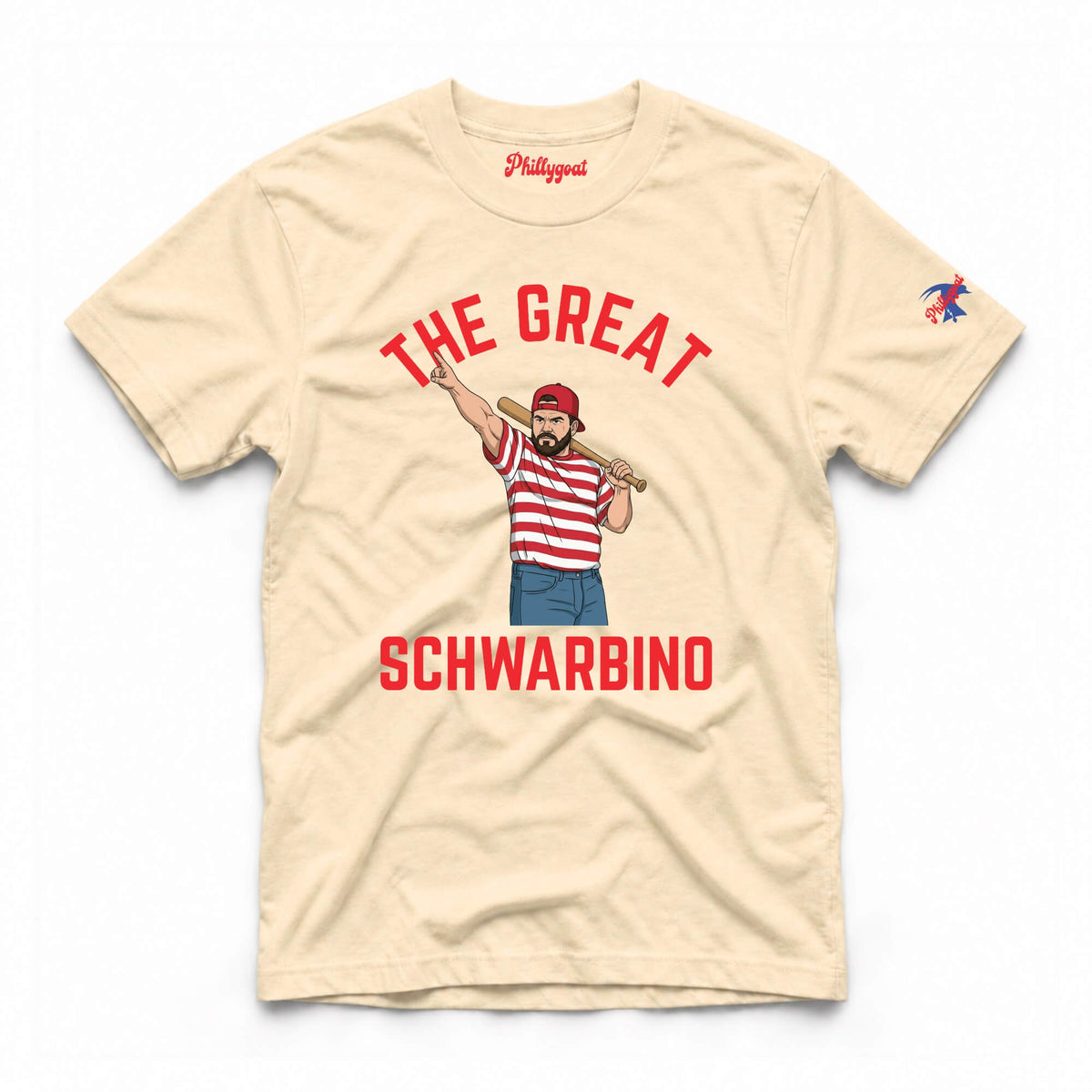 Kyle Schwarber the Great Schwarbino Sandlot ivory t-shirt by Phillygoat