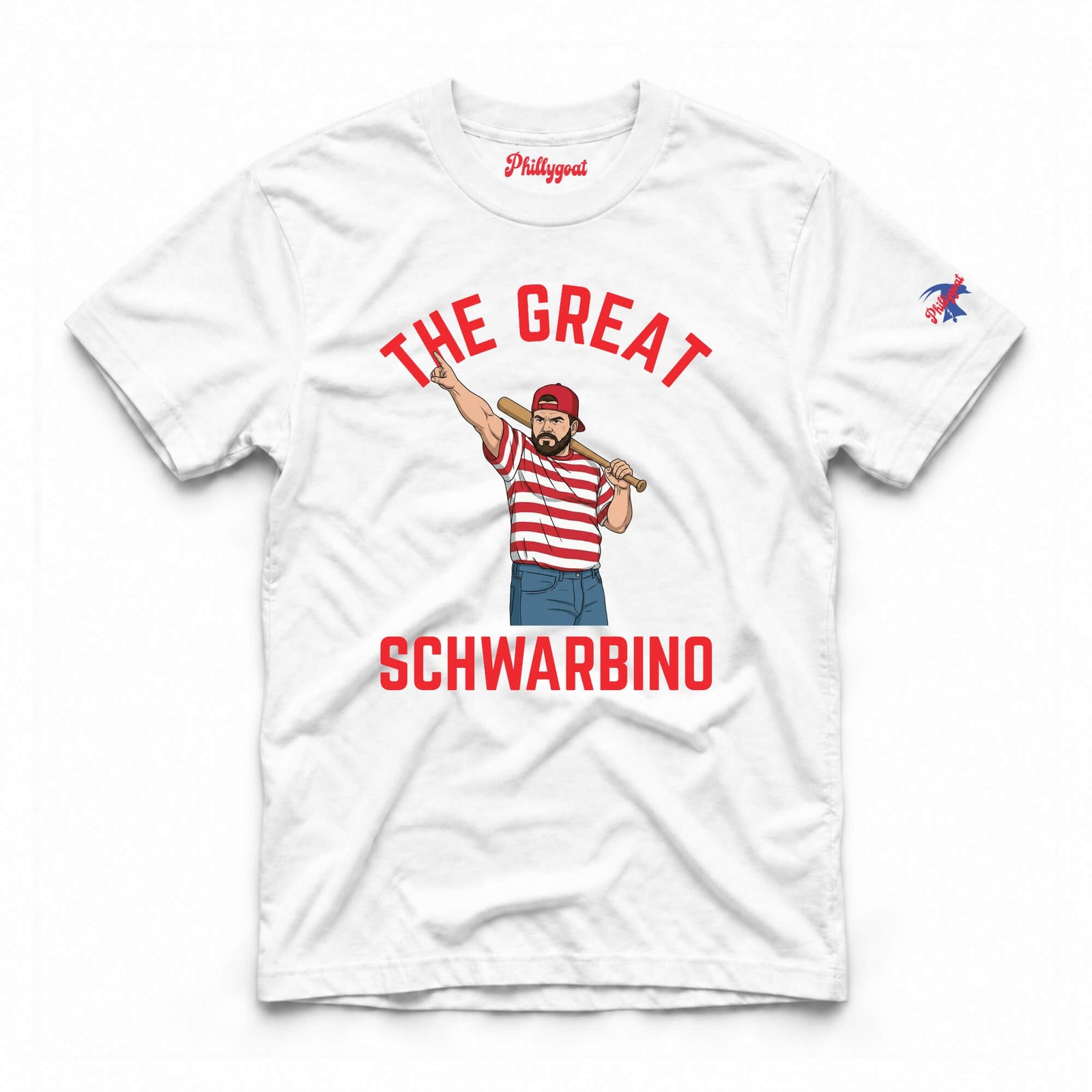 Kyle Schwarber the Great Schwarbino Sandlot white t-shirt by Phillygoat