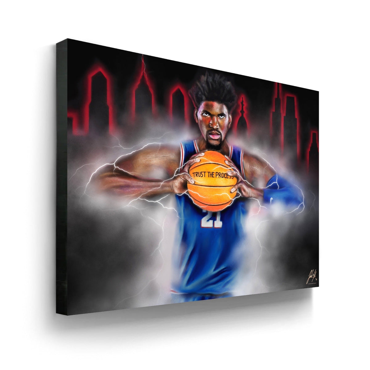"Joel Embiid 'THE PROCESS'" Art Piece