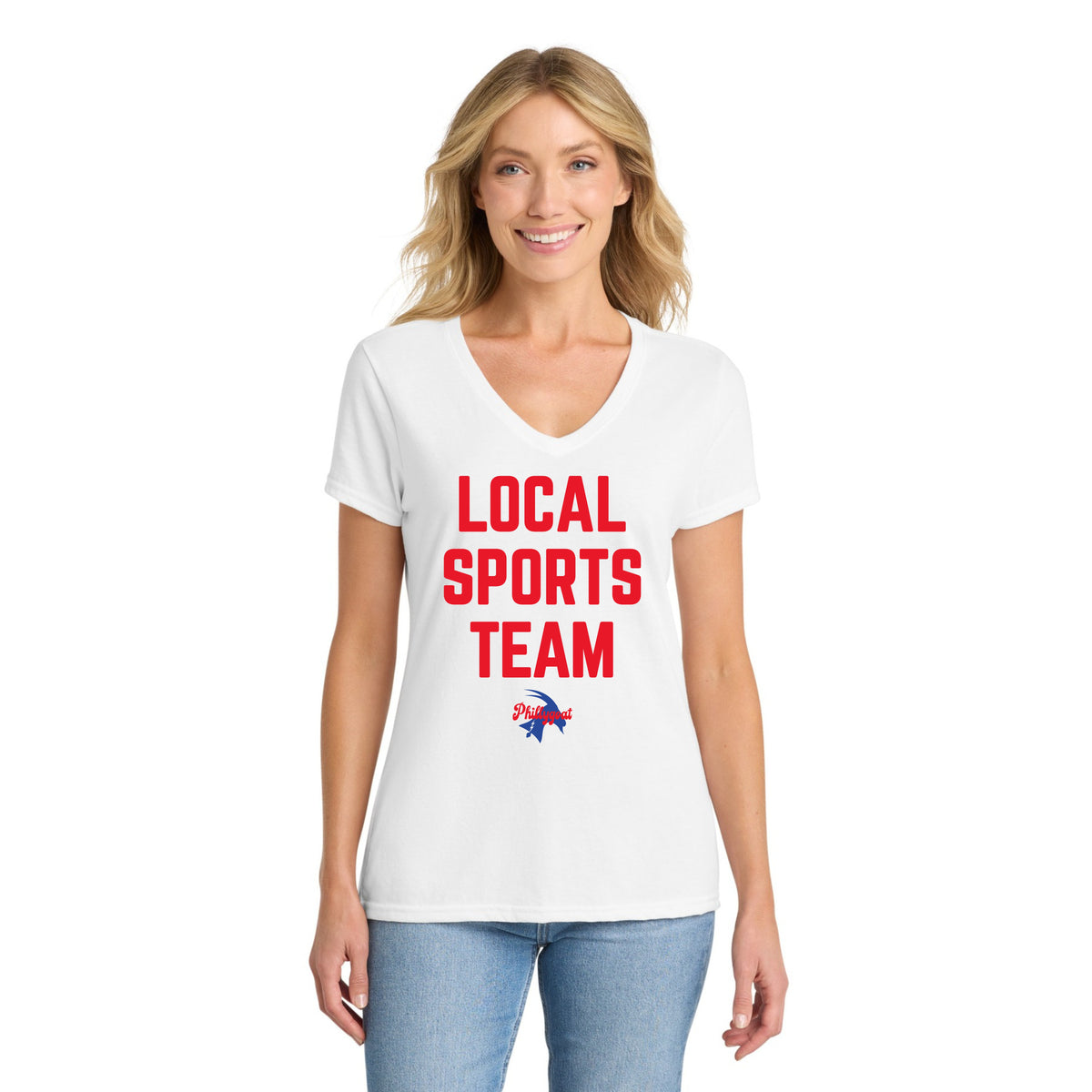 "Local Sports Team" Women's V-Neck Tee