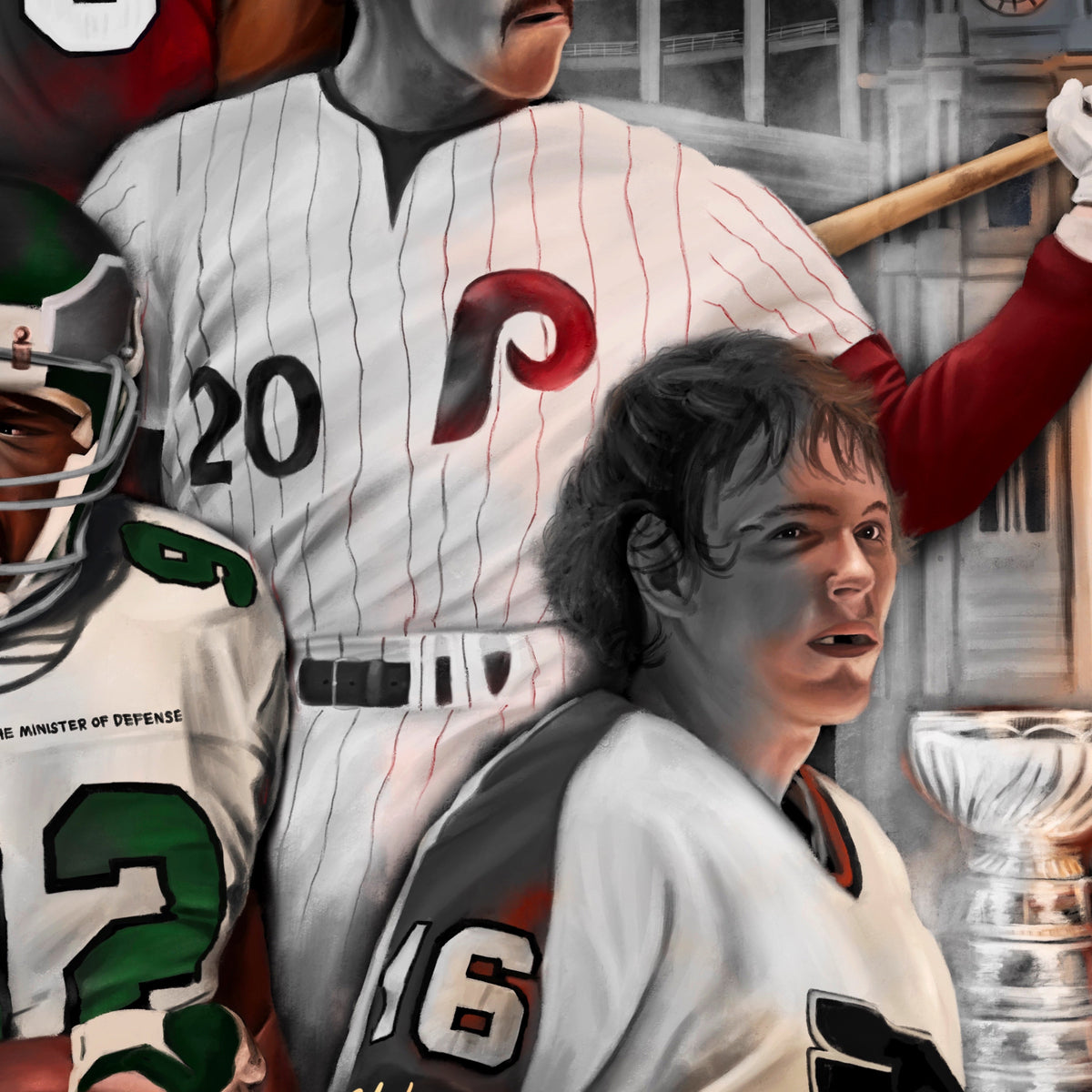 "Philly Sports 'BROAD STREET BOYS'" Art Piece