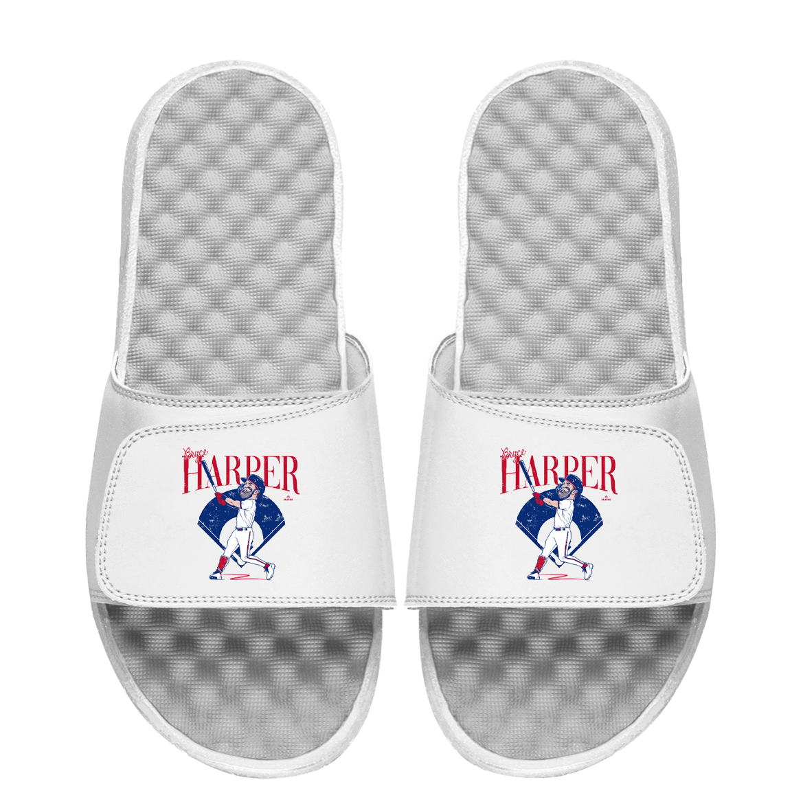 "Bryce Harper Caricature" Slide Sandals