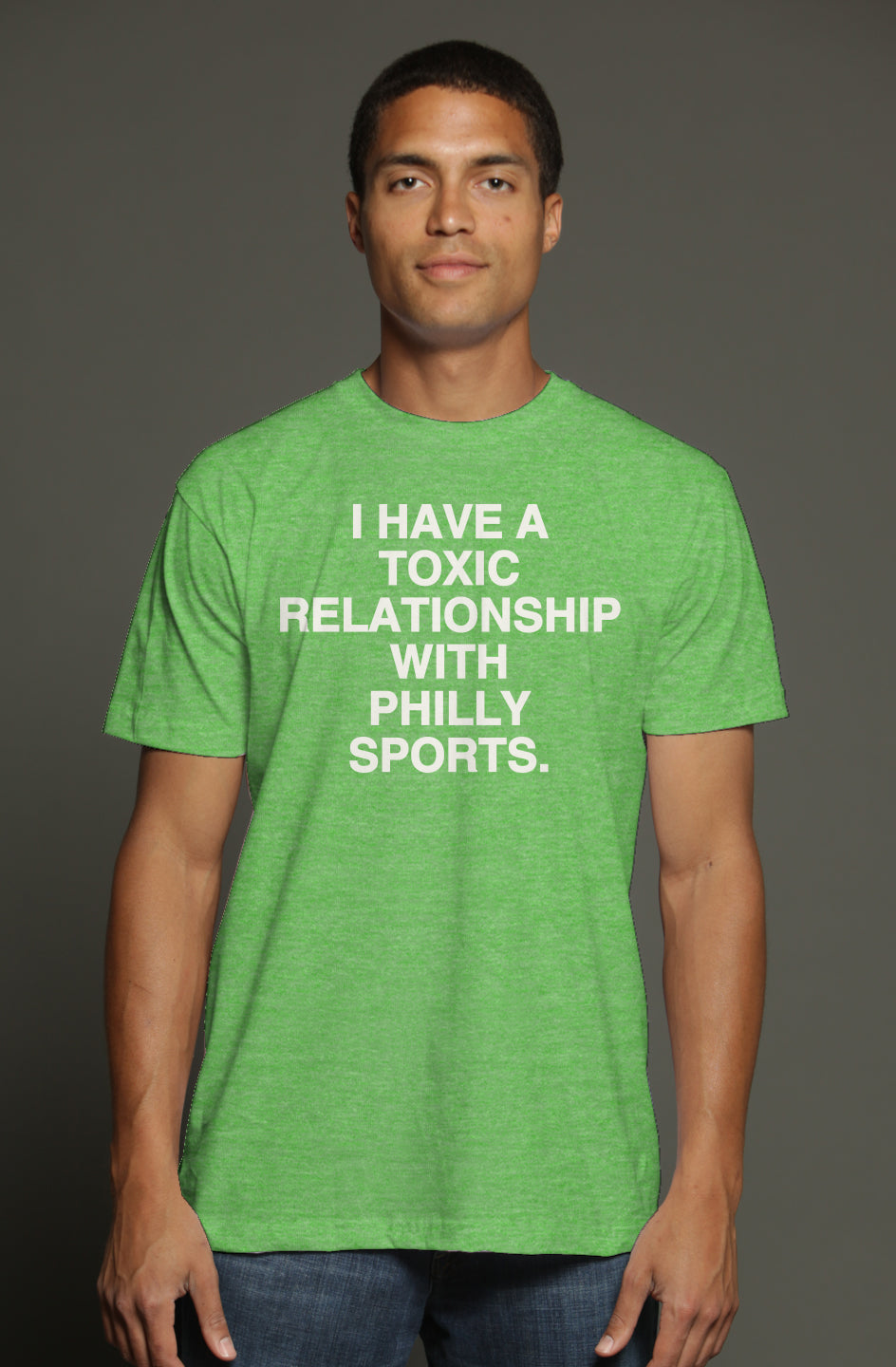 "I Have A Toxic Relationship With Philly Sports" Football Triblend Tee