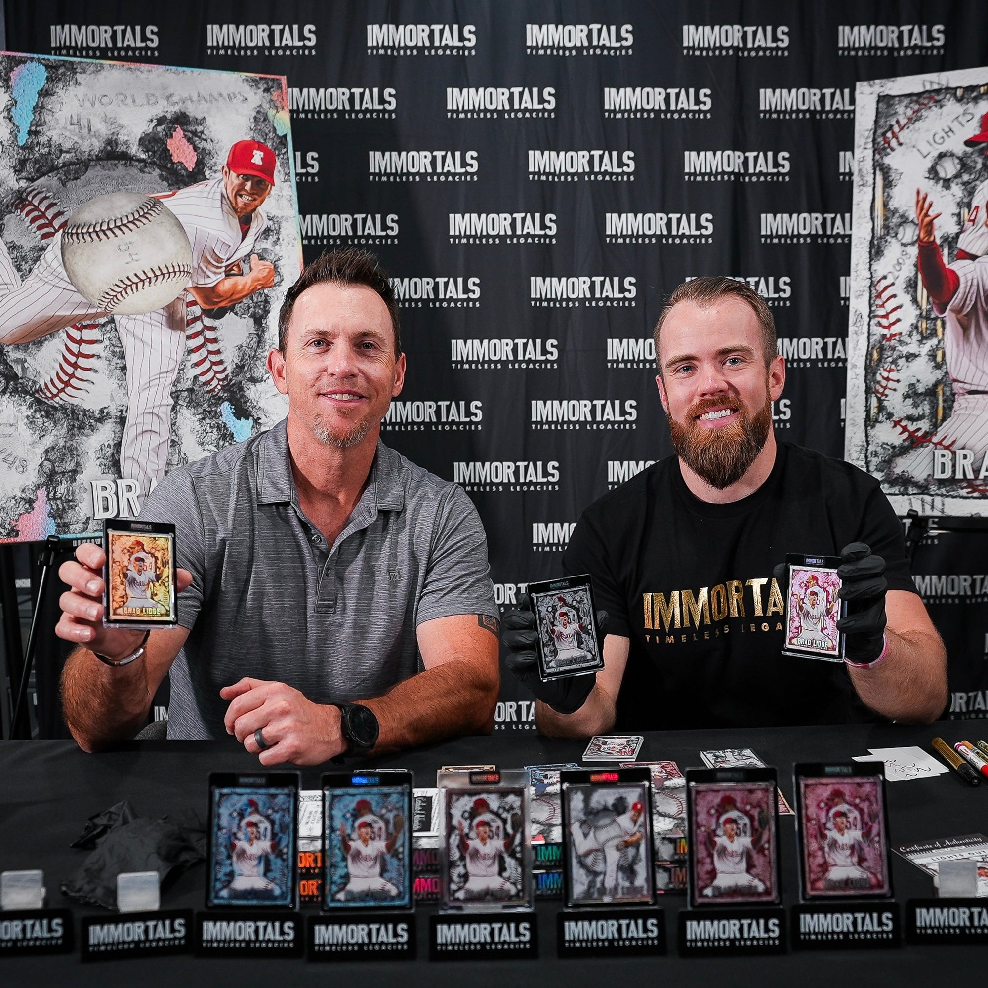 "Brad Lidge 'LIGHTS OUT' Immortals™ Collectible" Trading Cards