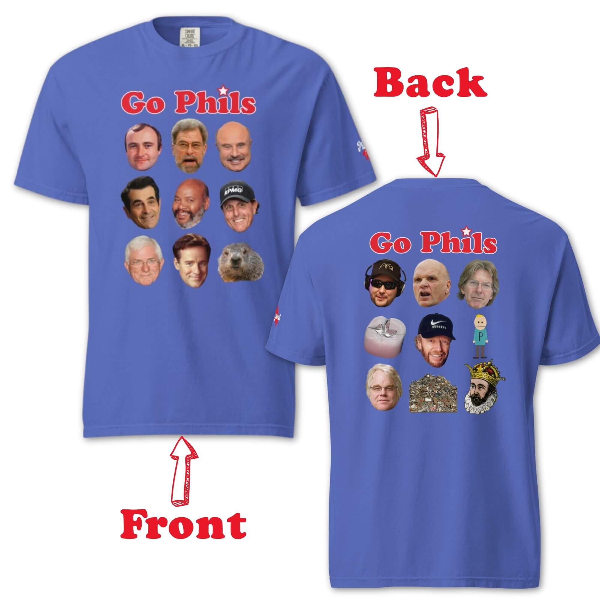 "Go Phils & Phillips" Comfort Colors Tee