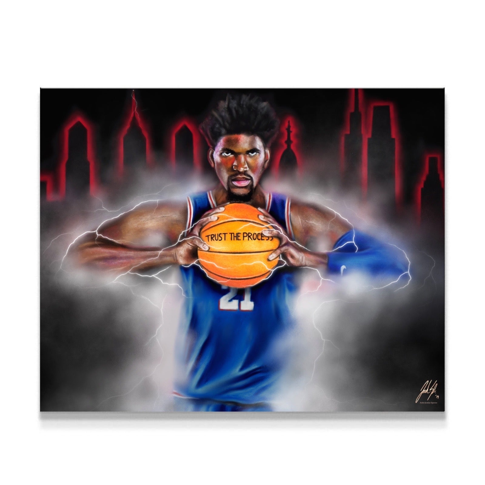 "Joel Embiid 'THE PROCESS'" Art Piece