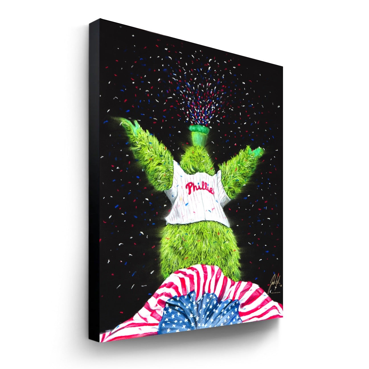 "Phillie Phanatic 'PARTY ON BROAD'" Art Piece