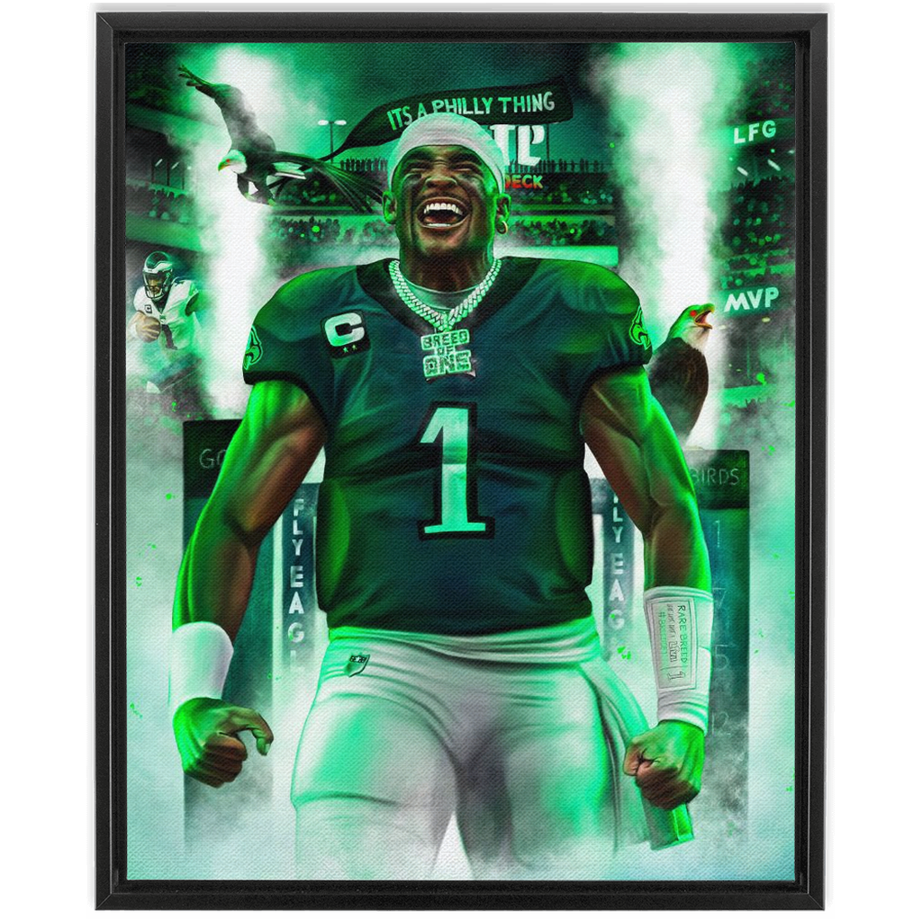 "Jalen Hurts 'BREED OF ONE'" Art Piece