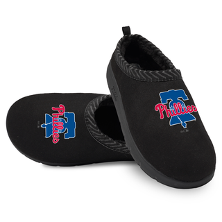 "Philadelphia Phillies Primary Logo" Officially Licensed Mission Slippers - Black / M9 / W10