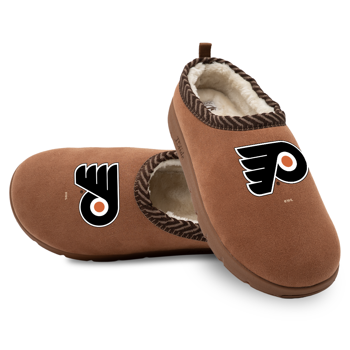 "Philadelphia Flyers Primary Logo" Officially Licensed Mission Slippers