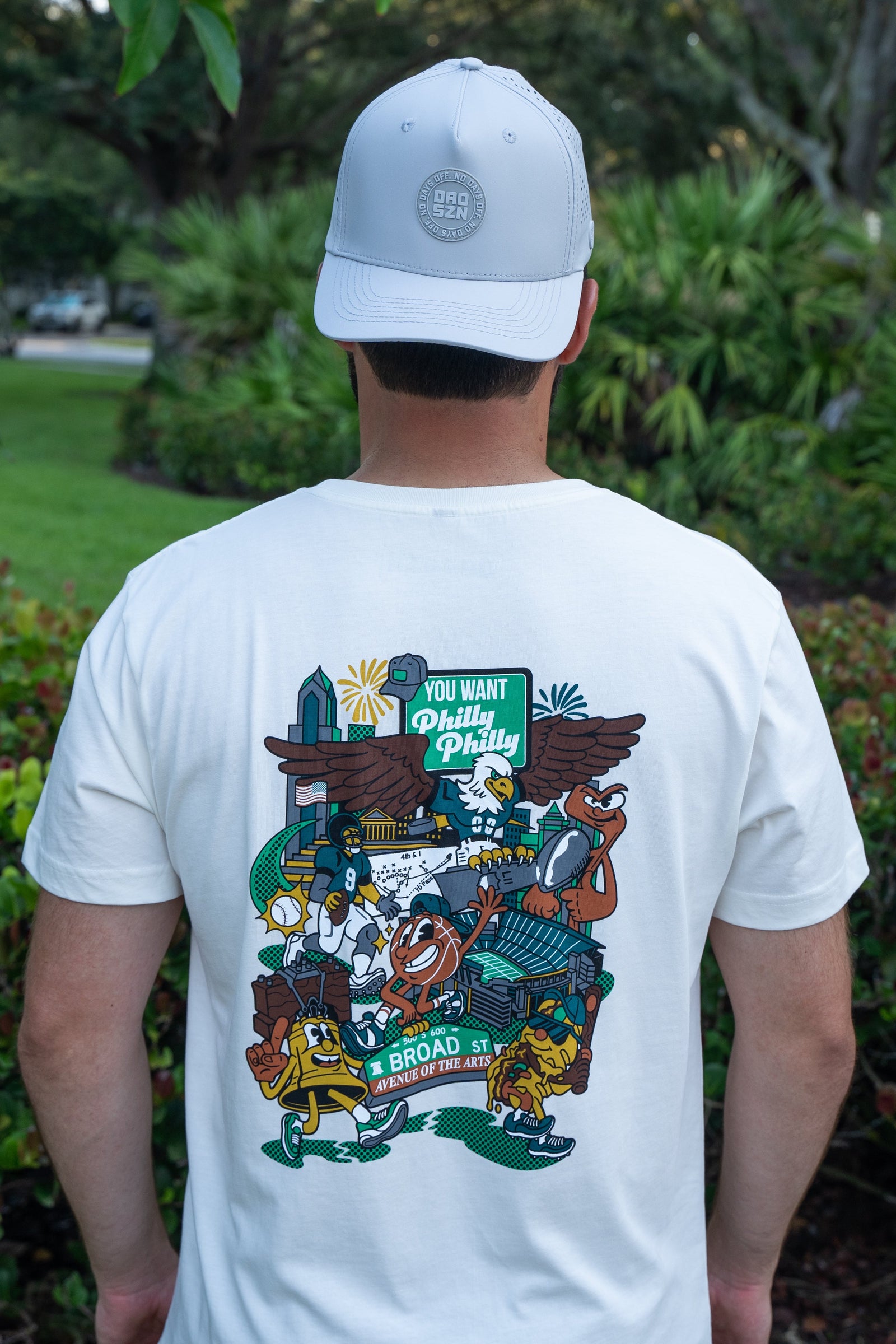 "You Want Philly Philly" - Nick Foles DAD SZN Collab Charcoal WhiteTee