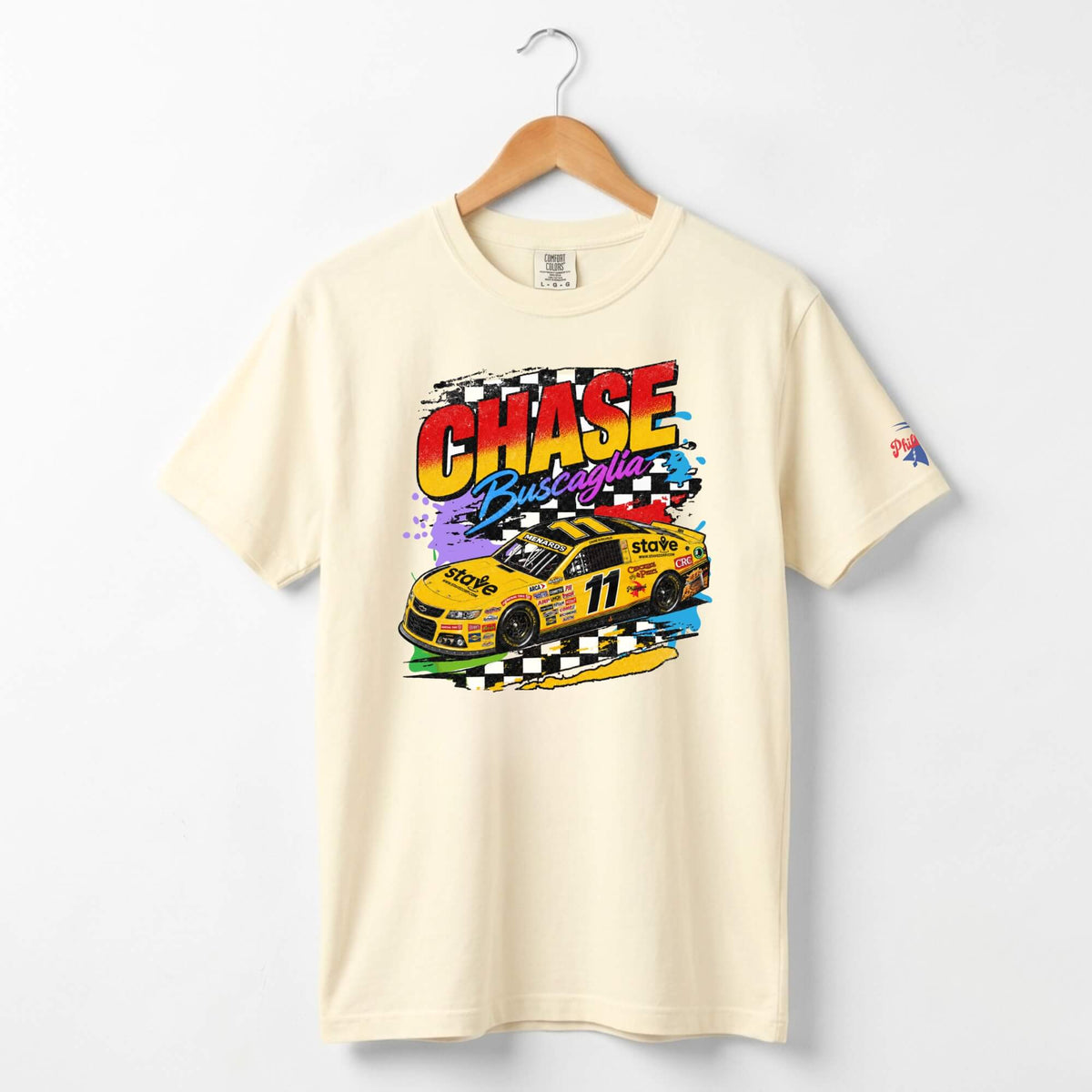 "Chase Buscaglia - Philly Race Car Driver - Lime Rock Car" Comfort Colors Tee