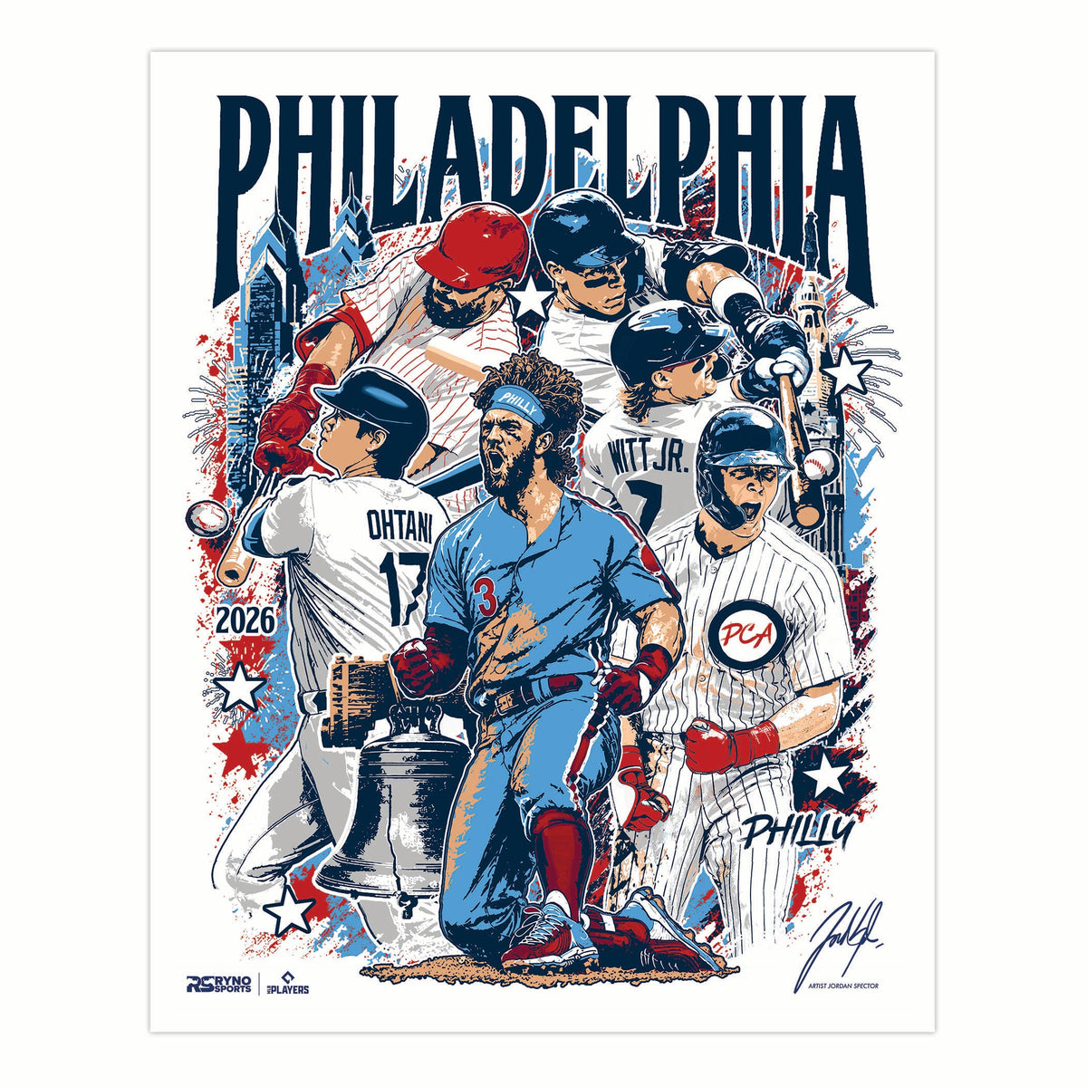 MLB Players All Star Collaboration - Six Sluggers - Exclusive Print