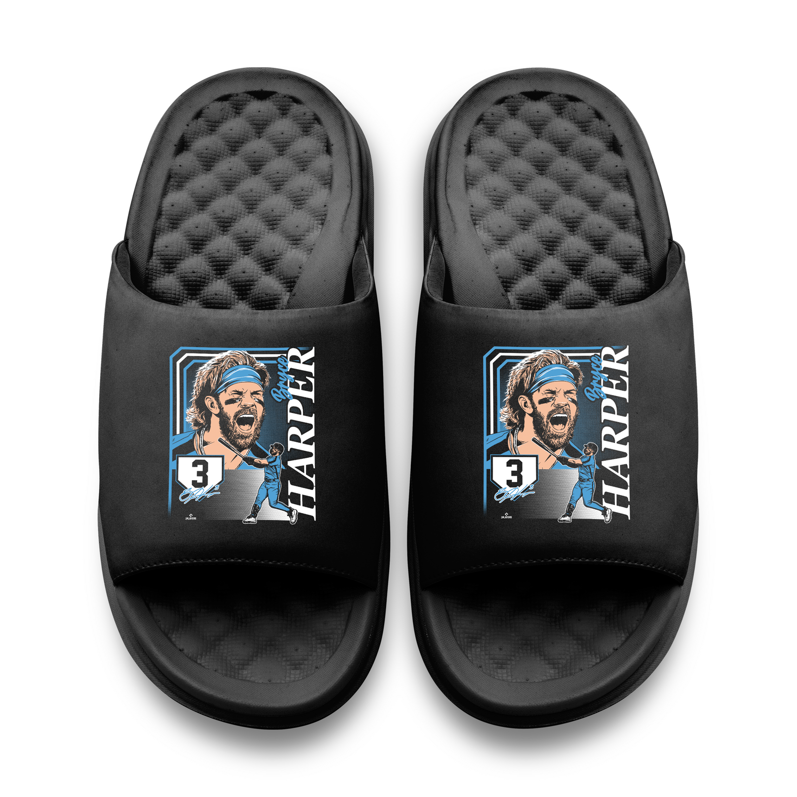 "Bryce Harper Portrait" Slide Sandls