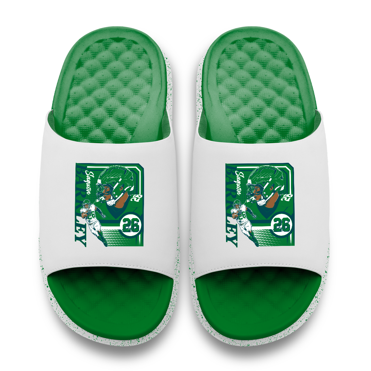 "Saquon Barkley Retro Collage" Motive Slides