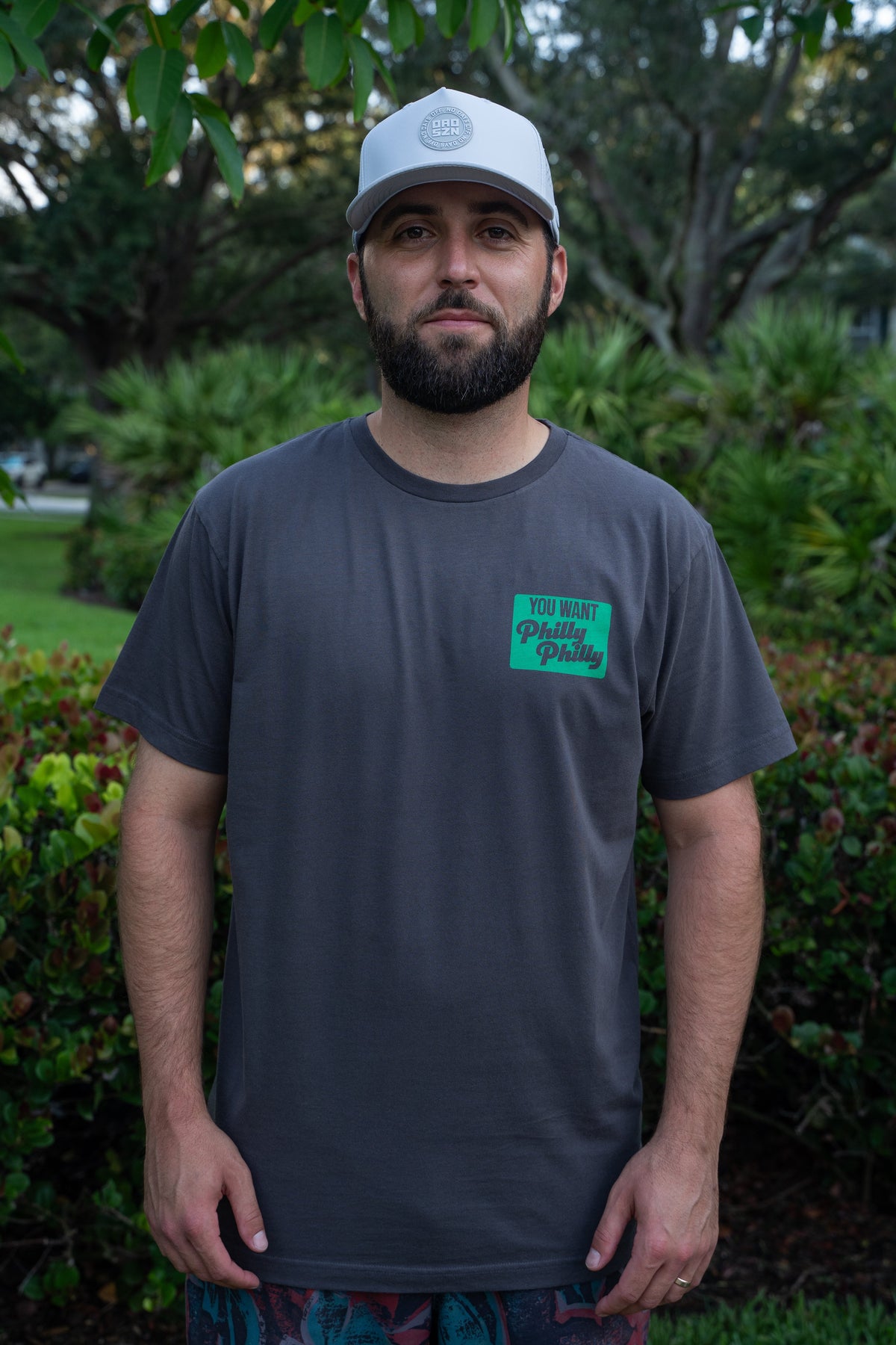 "You Want Philly Philly" - Nick Foles DAD SZN Collab Charcoal Color Tee