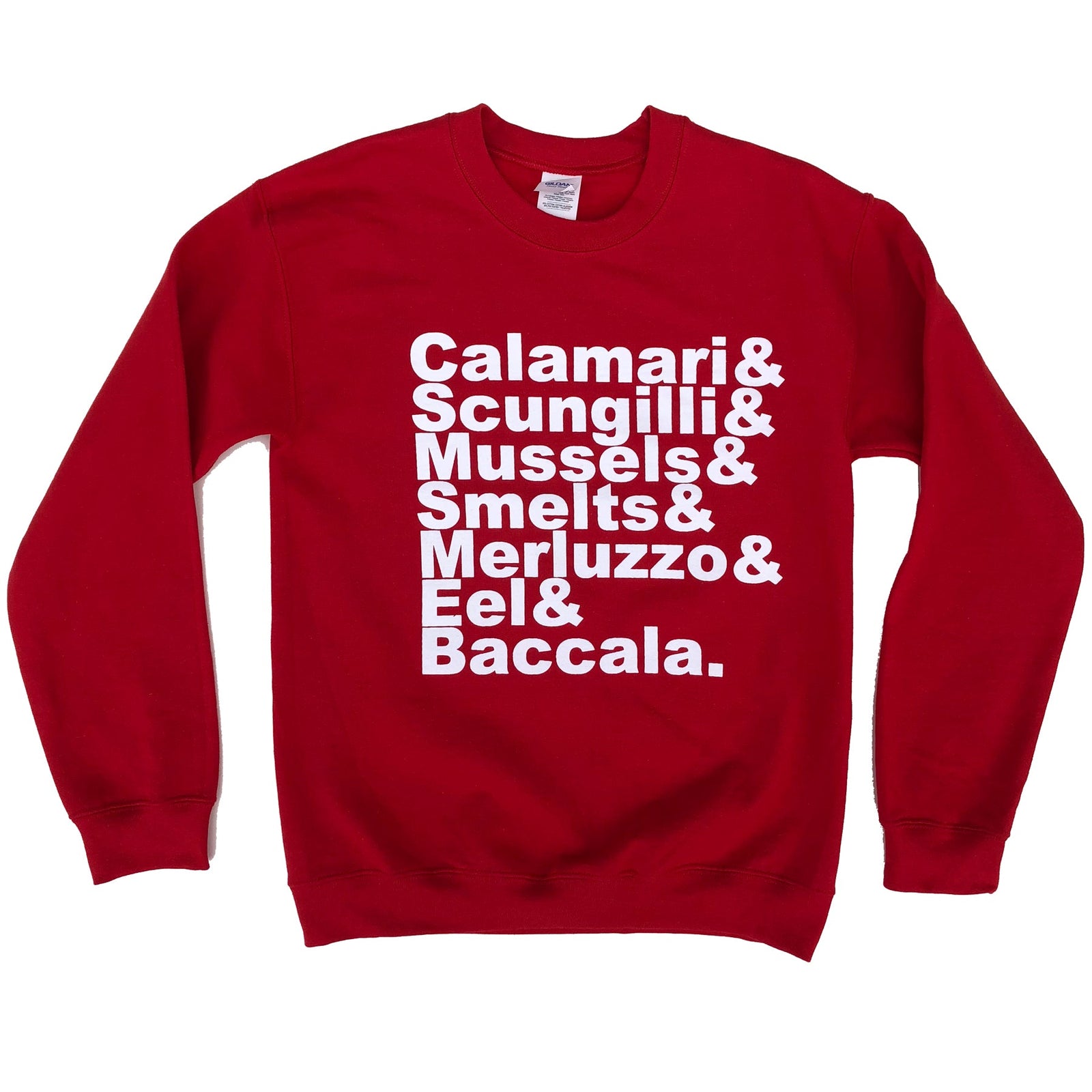 "Seven Fishes" Sweatshirt (Red)