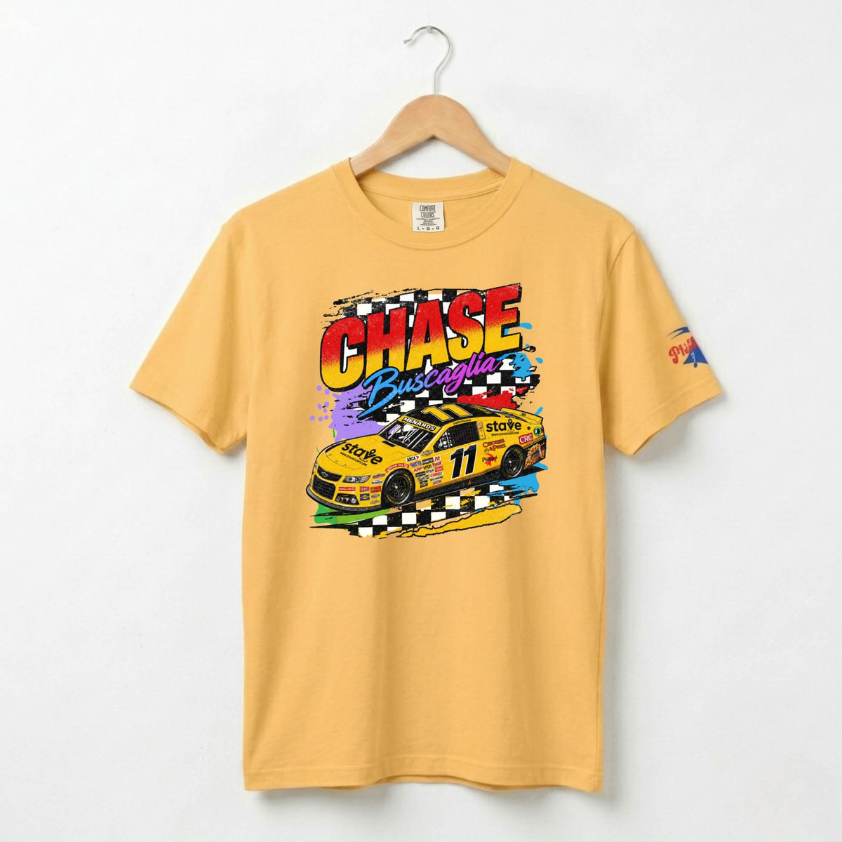 "Chase Buscaglia - Philly Race Car Driver - Lime Rock Car" Comfort Colors Tee