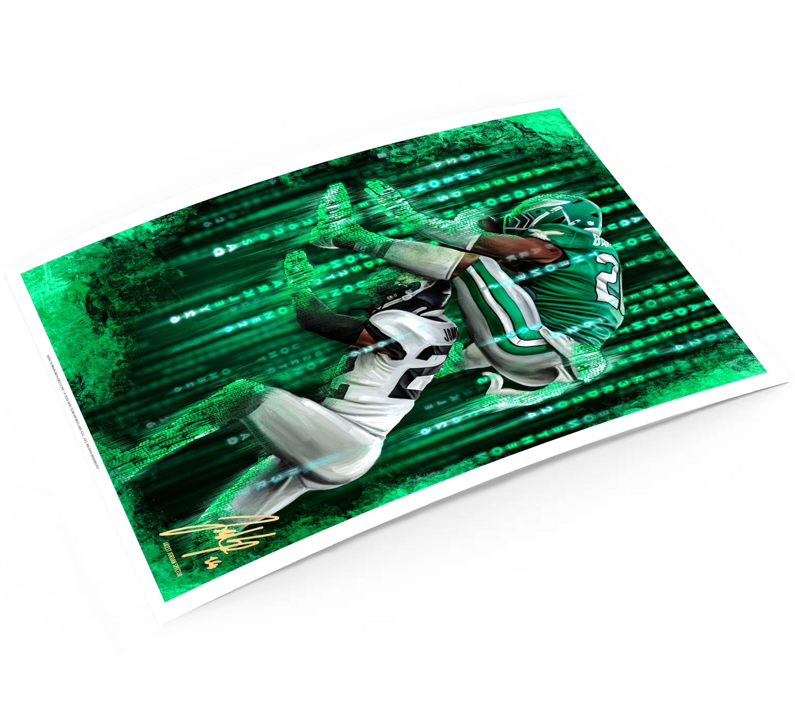 "Saquon Barkley 'THE ONE'" Art Piece