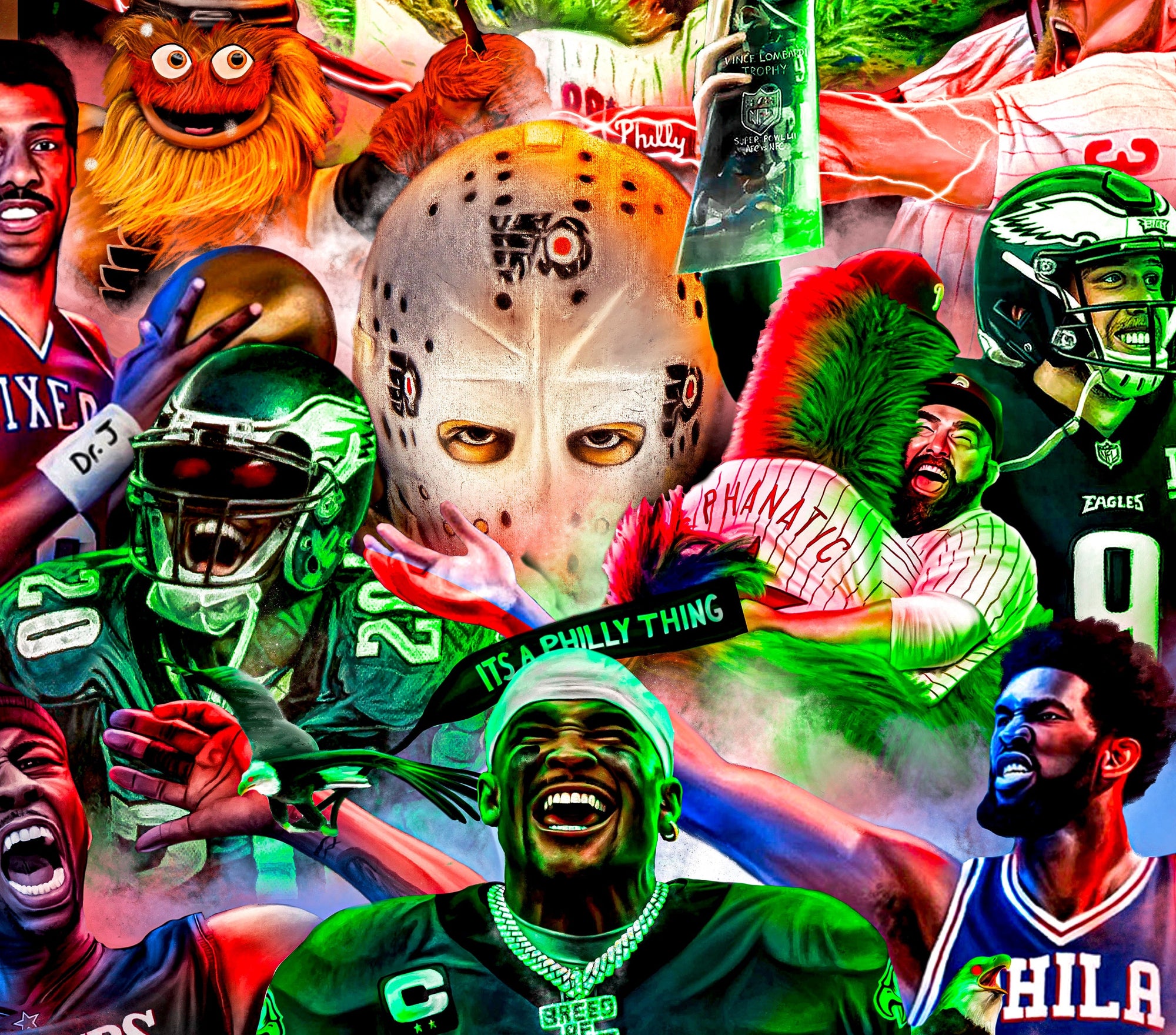 "Philly Sports 'ART WITH ENERGY'" Art Piece