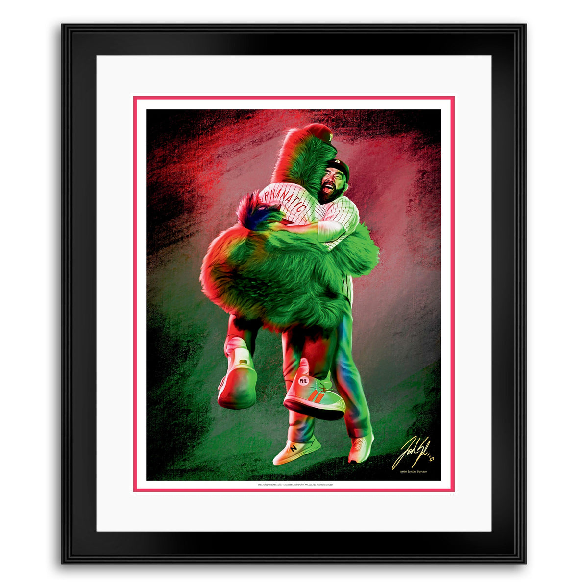 "The Phillie Phanatic & Jason Kelce 'BEST FRIENDS'" Art Piece