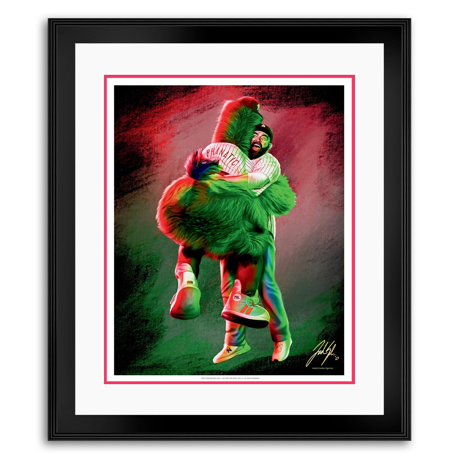 "The Phillie Phanatic & Jason Kelce 'BEST FRIENDS'" Art Piece