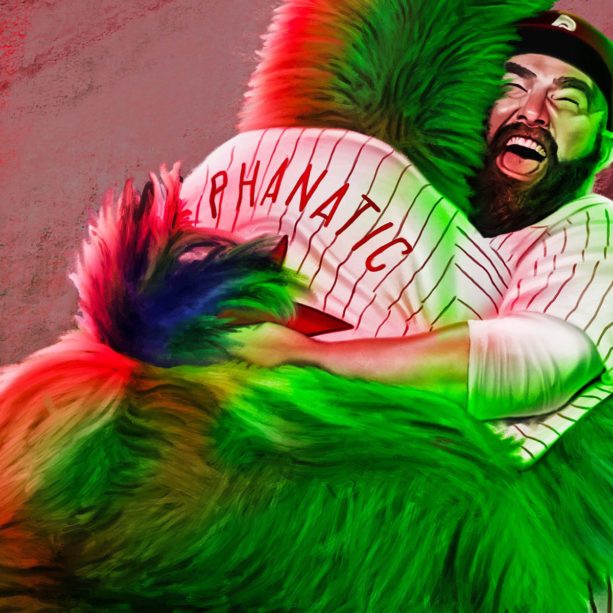 "The Phillie Phanatic & Jason Kelce 'BEST FRIENDS'" Art Piece
