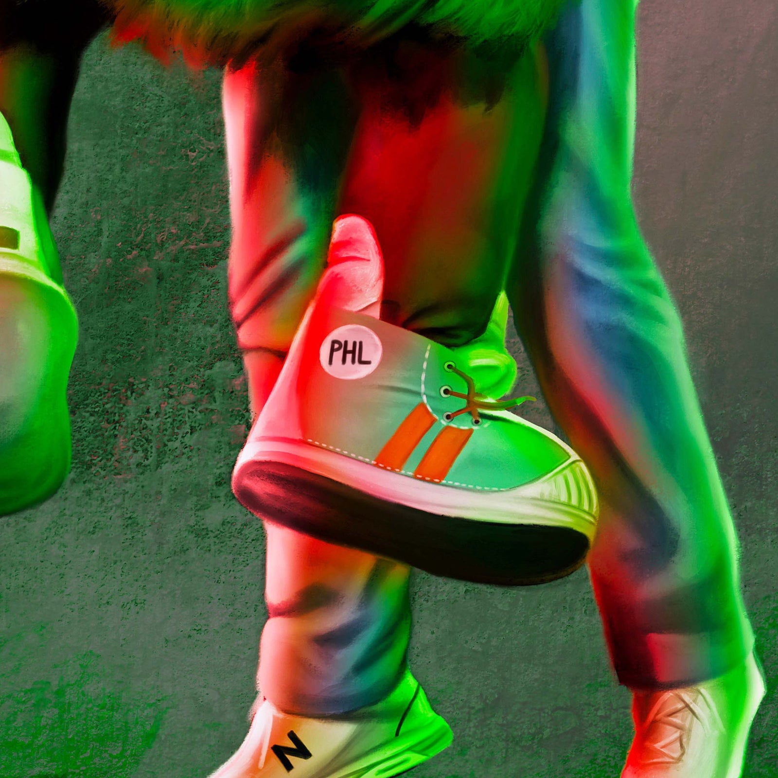 "The Phillie Phanatic & Jason Kelce 'BEST FRIENDS'" Art Piece