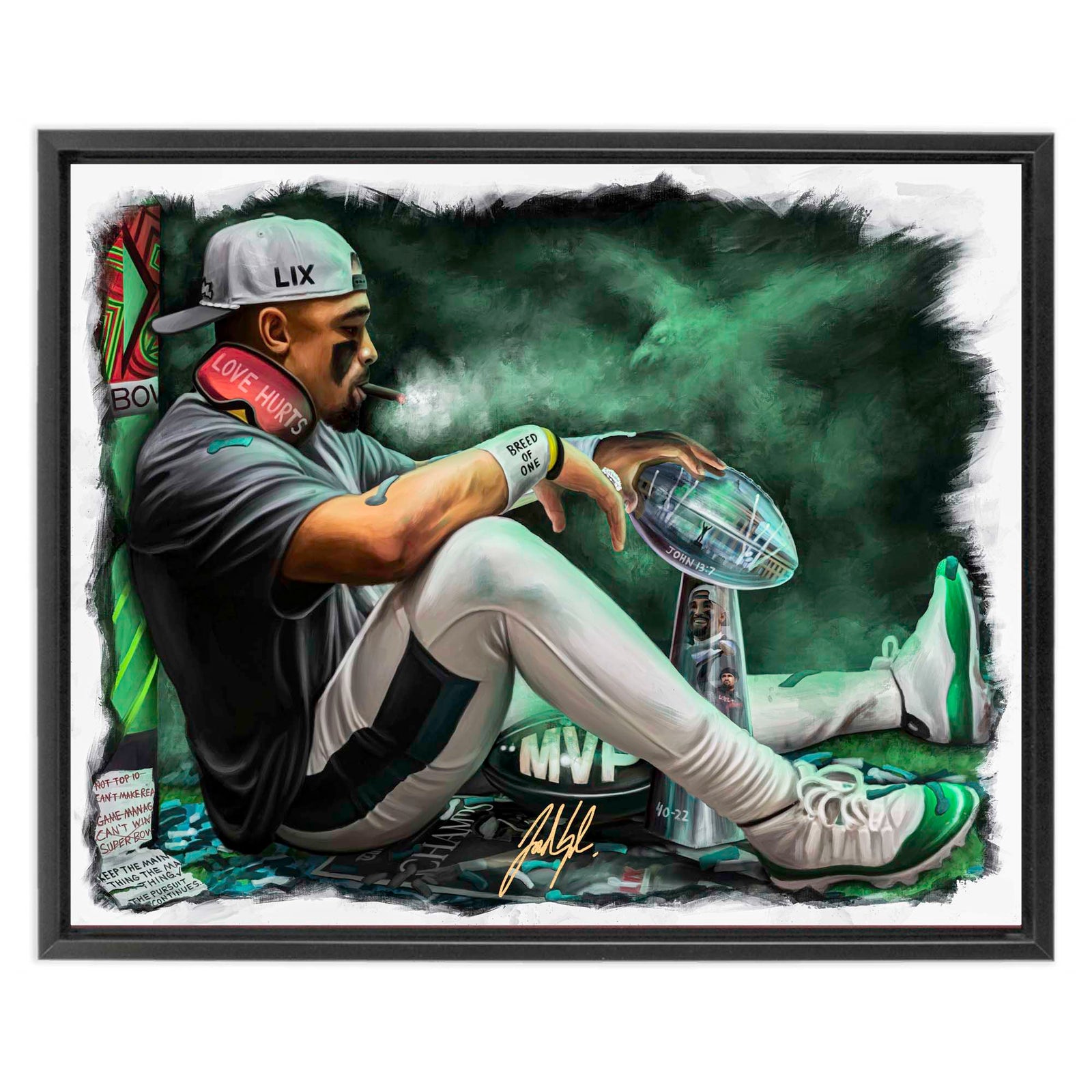 "Jalen Hurts 'MAIN THING'" Art Piece