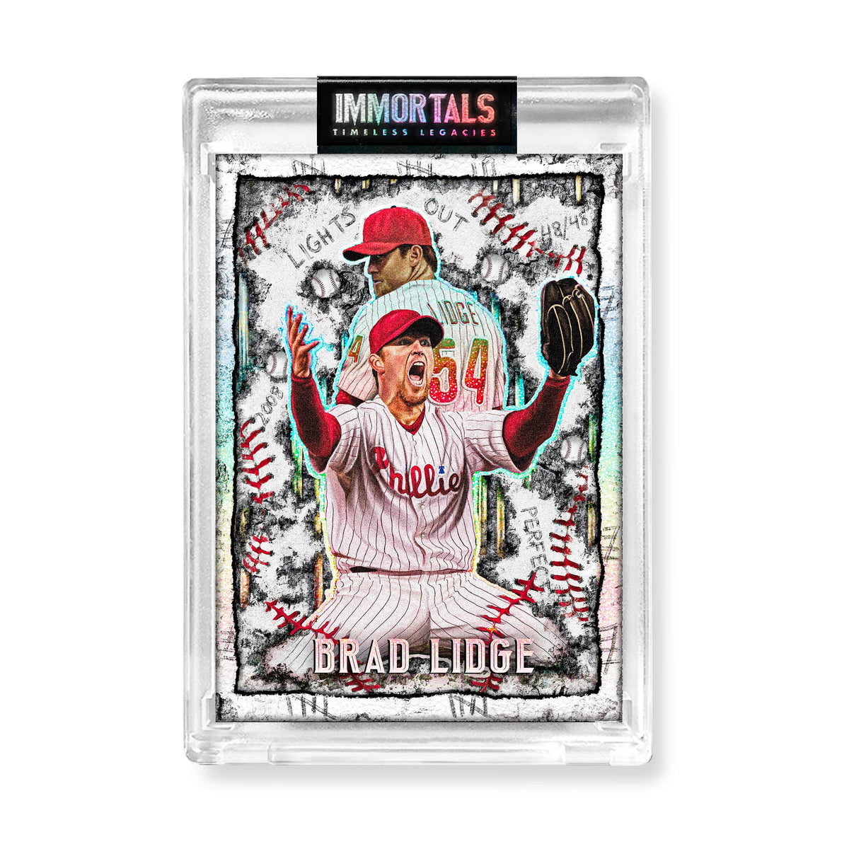 "Brad Lidge 'LIGHTS OUT' Immortals™ Collectible" Trading Cards