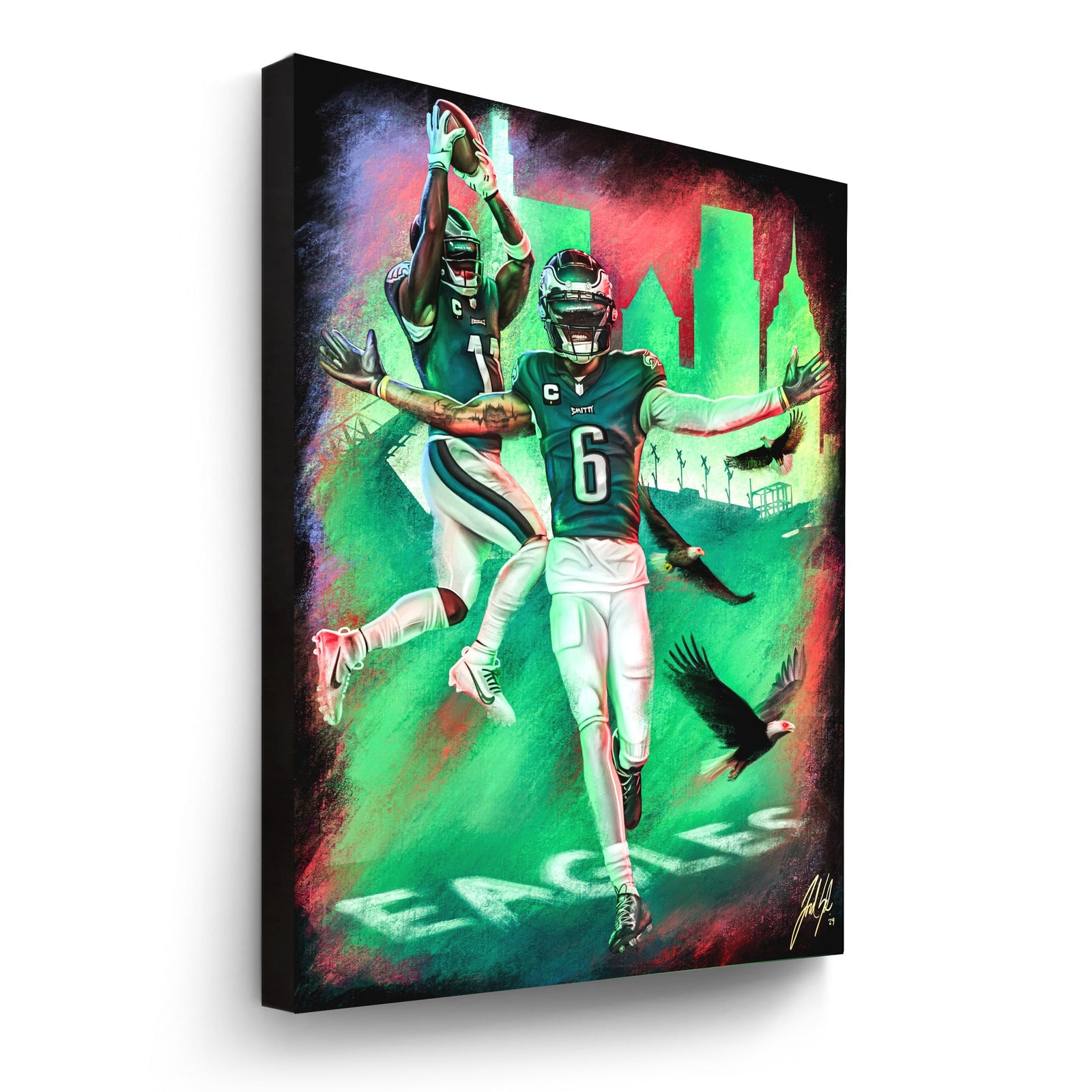 "Devonta Smith & AJ Brown 'DUPLEX'" Art Piece
