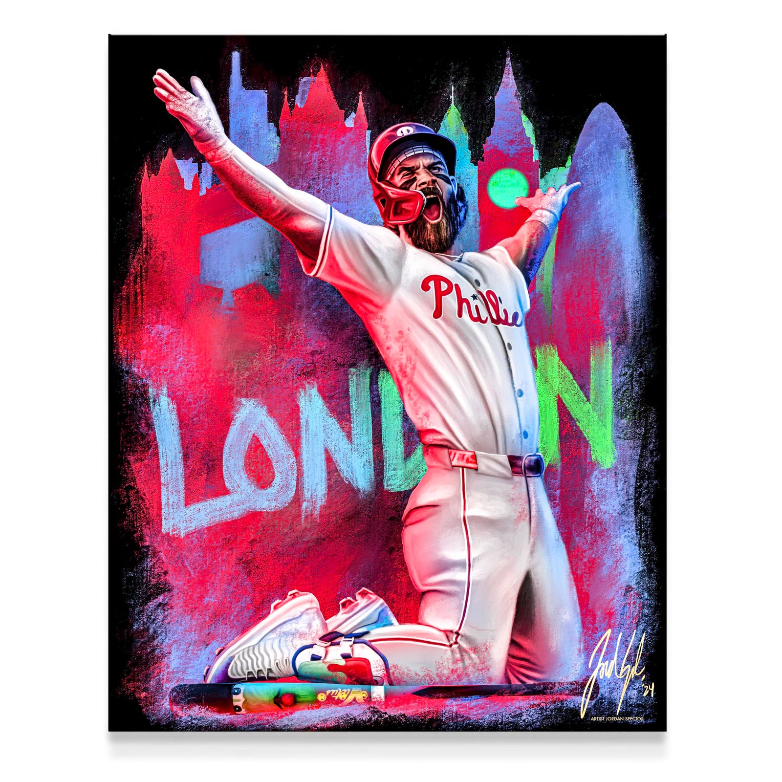 "Bryce Harper 'LONDON YARD'" Art Piece