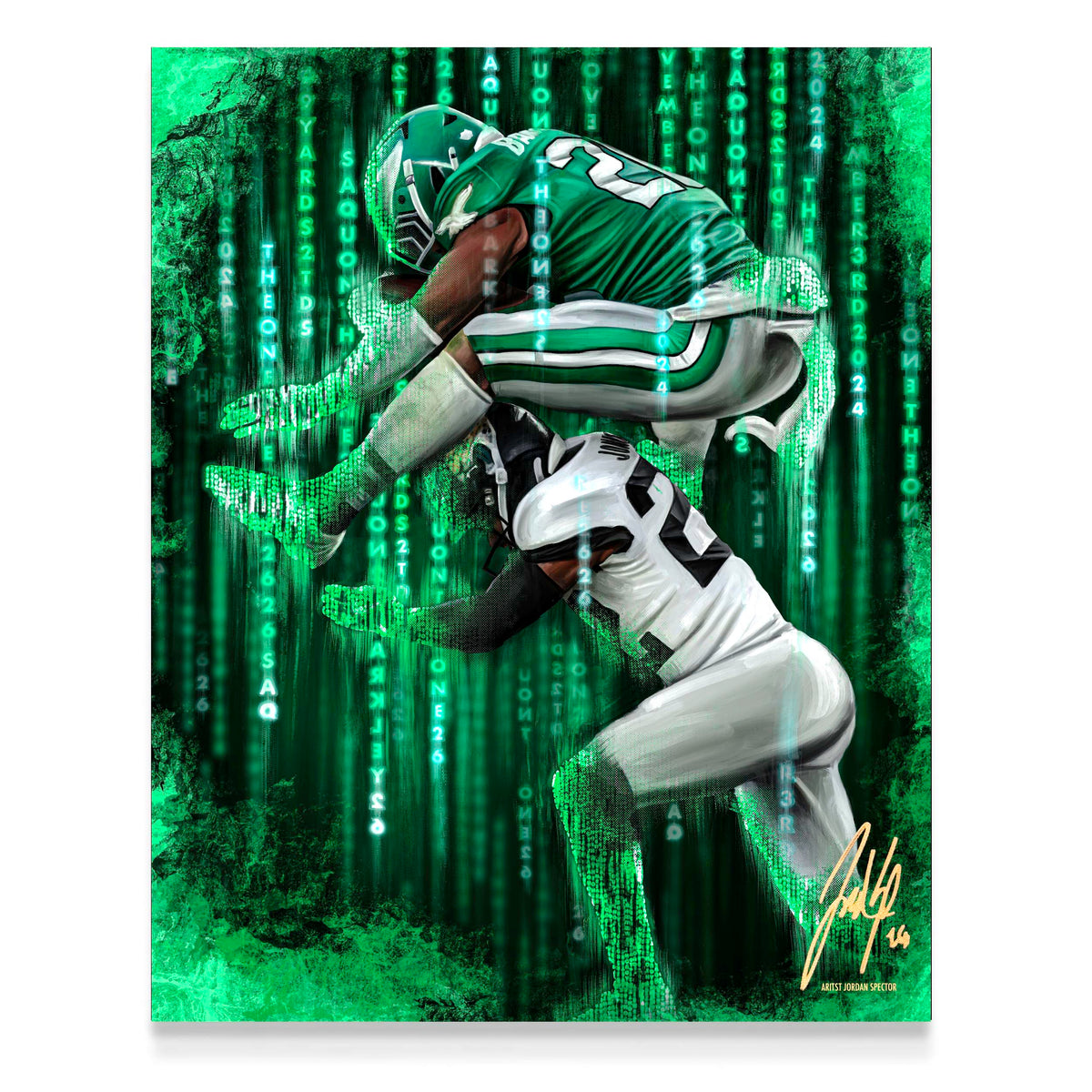 "Saquon Barkley 'THE ONE'" Art Piece