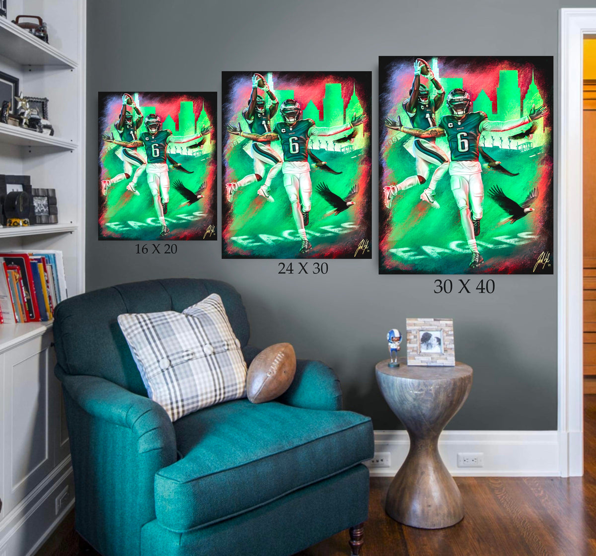 "Devonta Smith & AJ Brown 'DUPLEX'" Art Piece