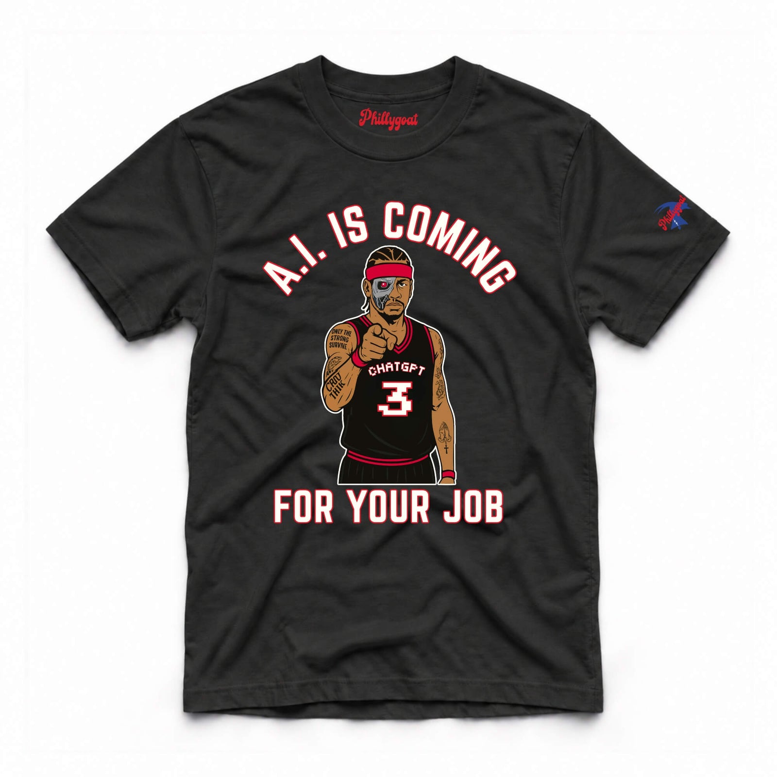 funny A.I. black shirt by Phillygoat