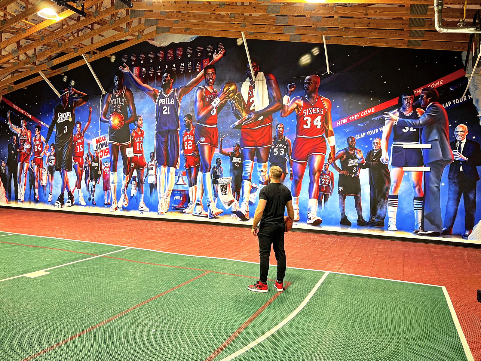 "Sixers Legacy 'HERE THEY COME'" Art Piece