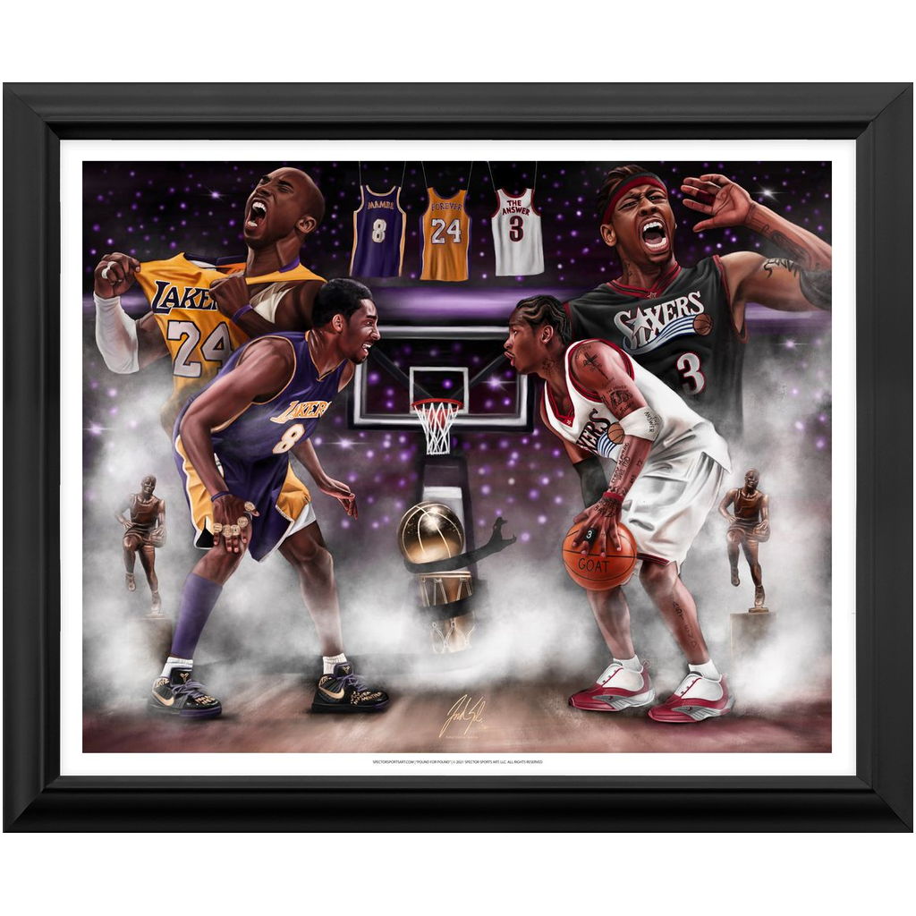 "Kobe Bryant & Allen Iverson 'MAMBA vs. THE ANSWER'” Art Piece