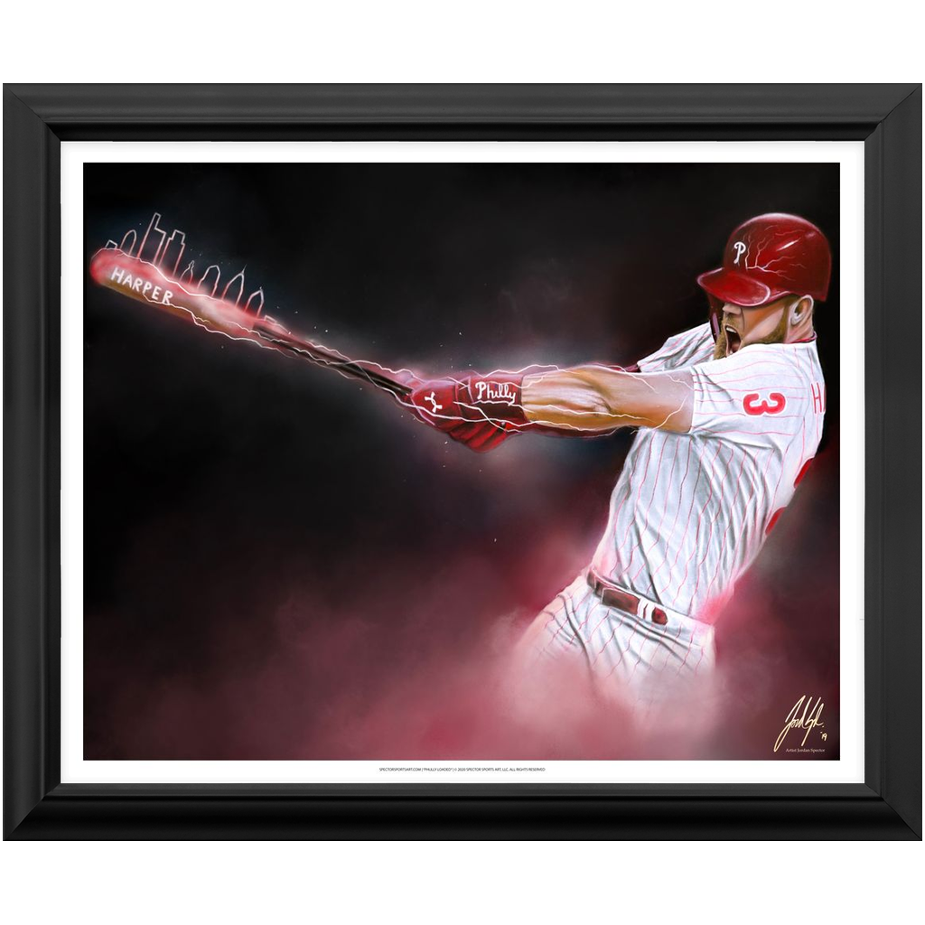 "Phillies Bryce Harper 'PHULLY LOADED'" Art Piece