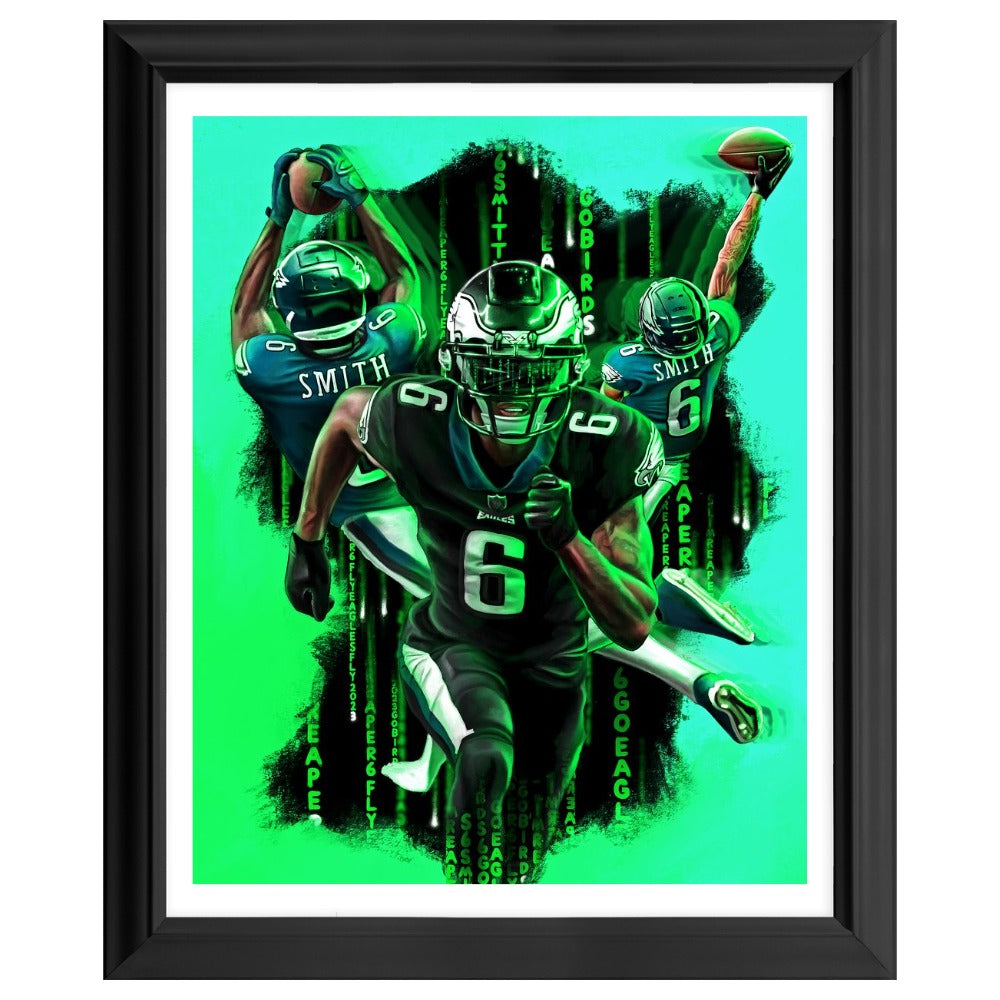 "Devonta Smith 'KEEP PUSHING'" Art Piece