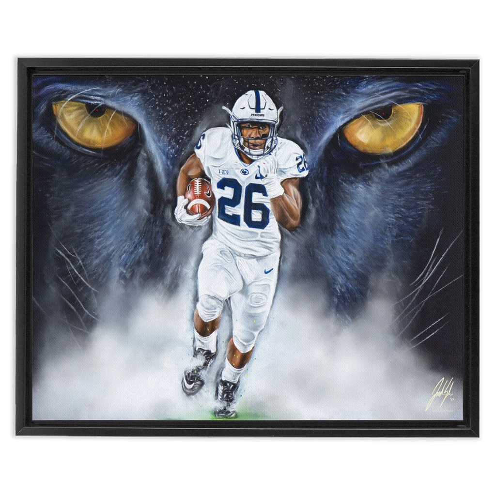 "Saquon Barkley Penn State 'A LIONS BARK'" Art Piece