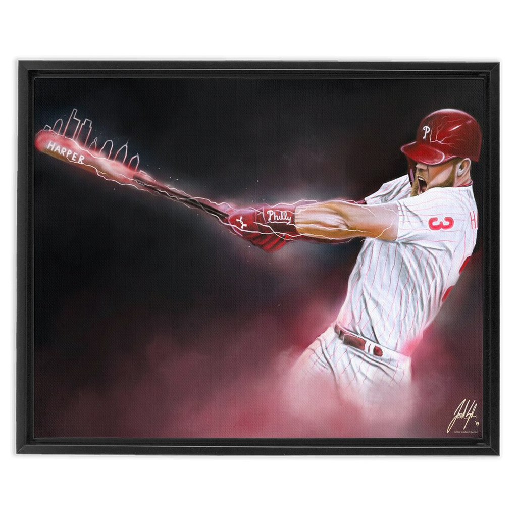 "Phillies Bryce Harper 'PHULLY LOADED'" Art Piece