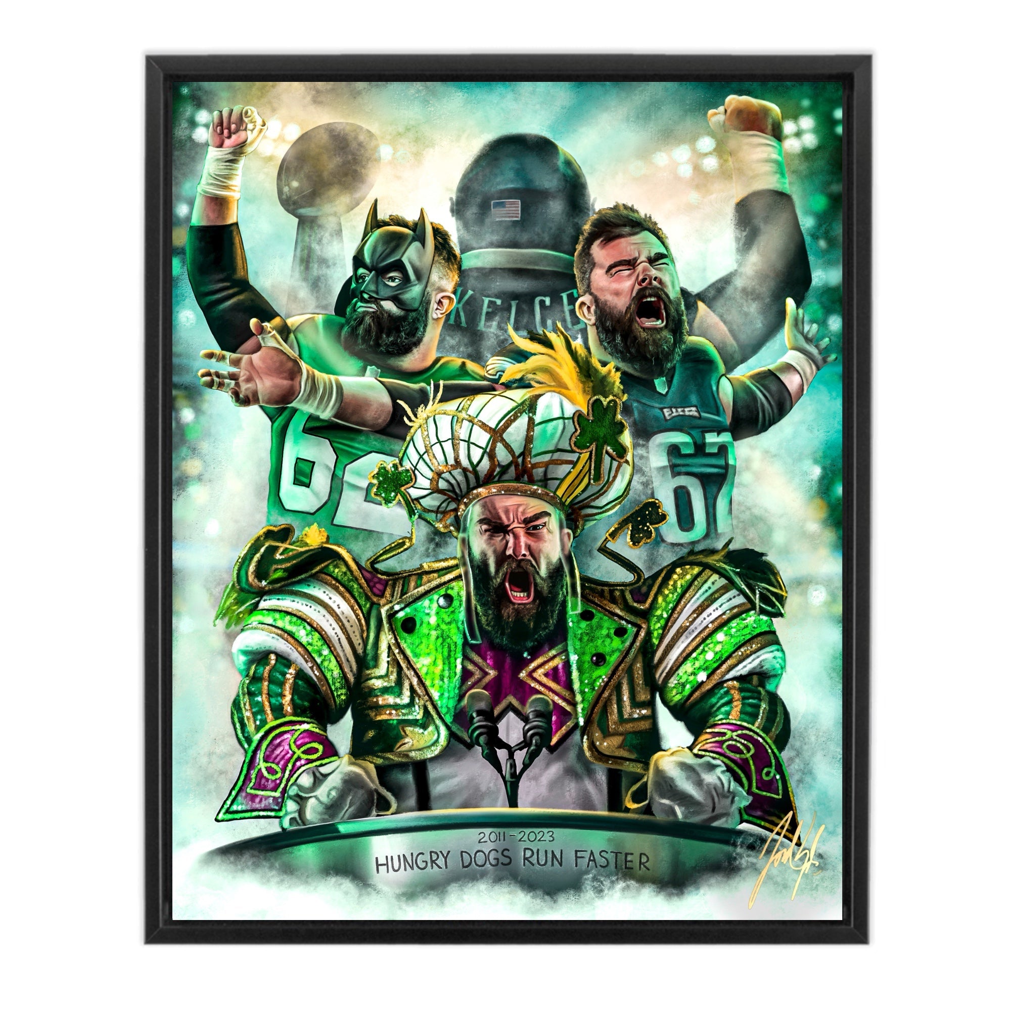 "Jason Kelce 'HUNGRY DOGS'" Art Piece
