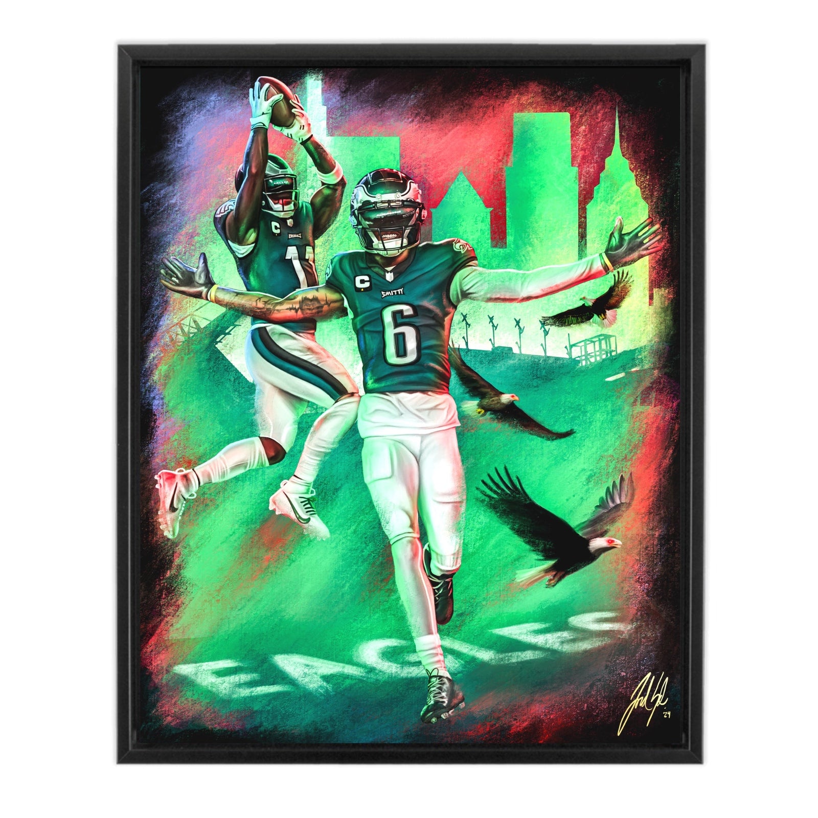 "Devonta Smith & AJ Brown 'DUPLEX'" Art Piece
