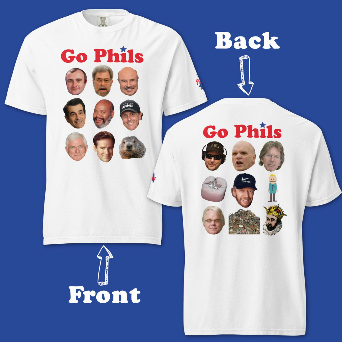 "GO PHILS & Phillips" Comfort Colors Tee