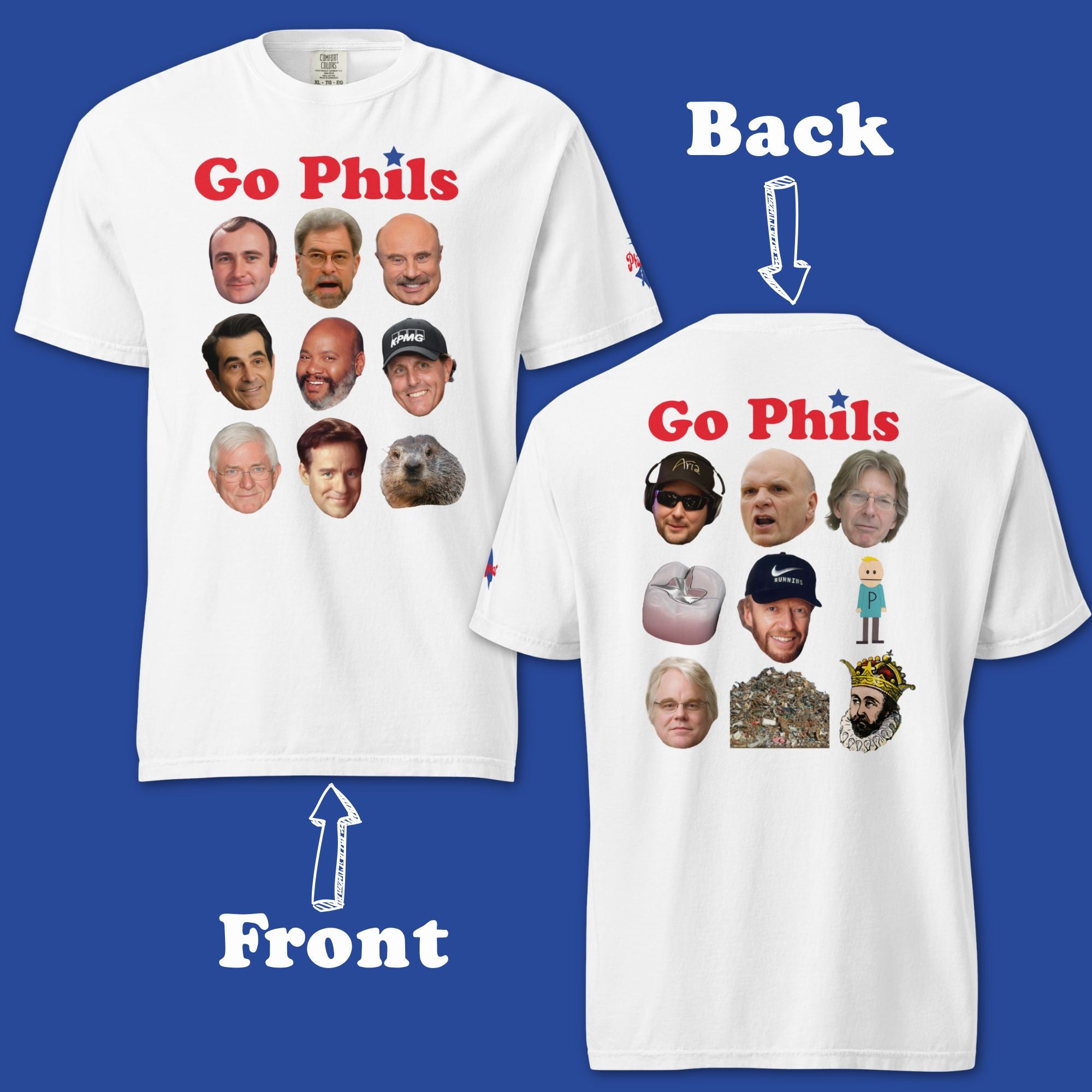 "GO PHILS & Phillips" Comfort Colors Tee