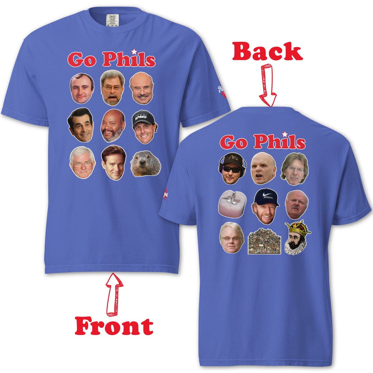 "GO PHILS & Phillips" Comfort Colors Tee