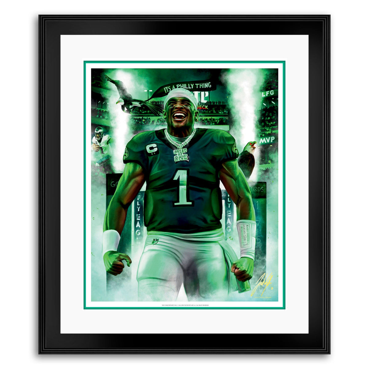 "Jalen Hurts 'BREED OF ONE'" Art Piece