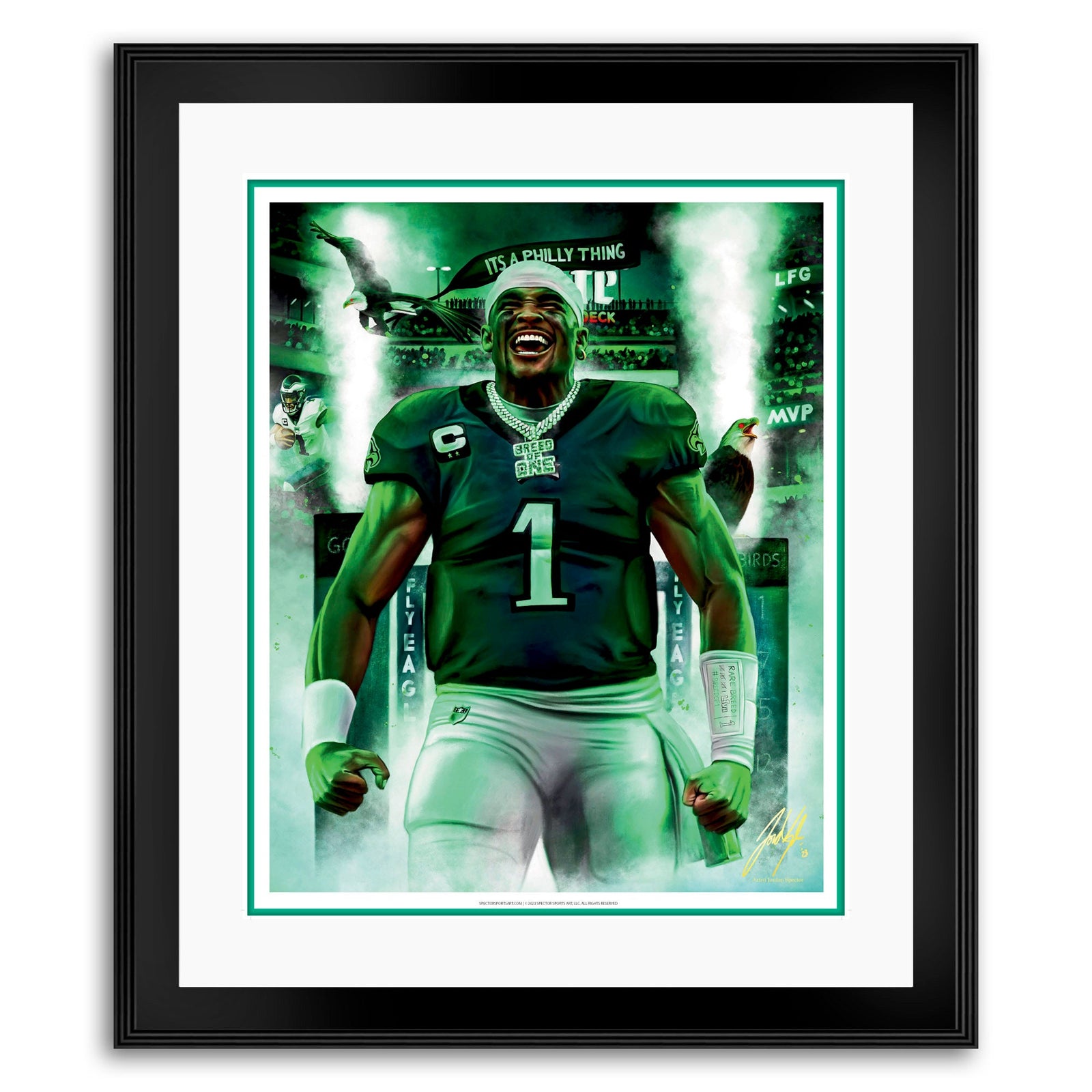 "Jalen Hurts 'BREED OF ONE'" Art Piece