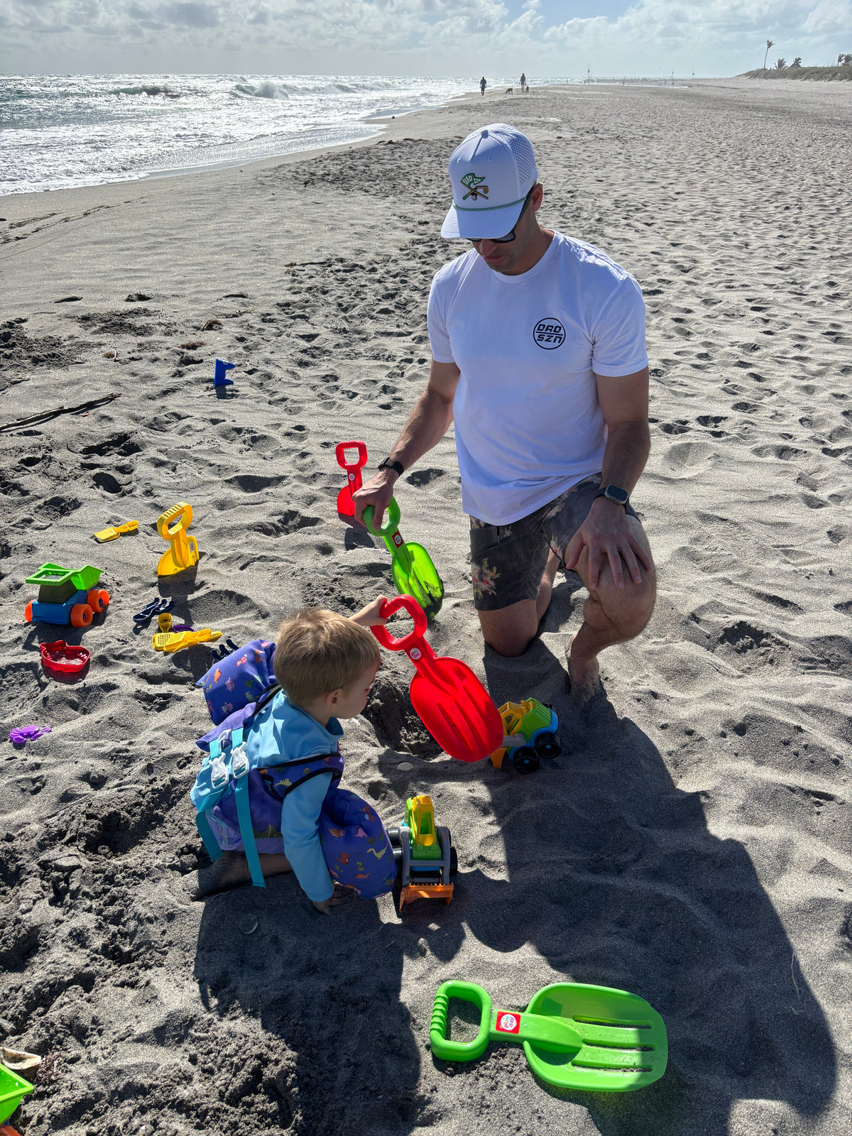 "Broken Golf Club" DAD SZN Collab - White Performance Hat