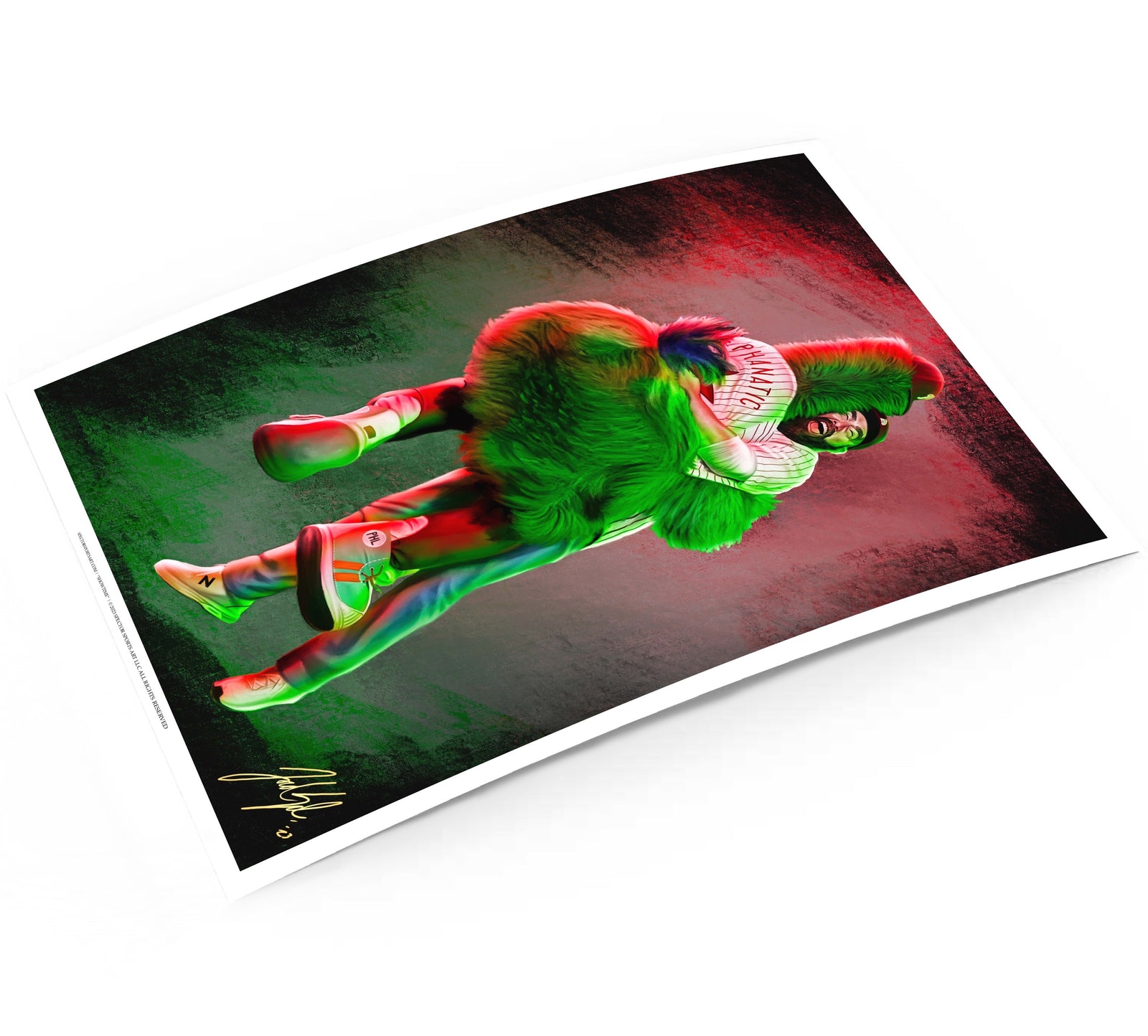 "The Phillie Phanatic & Jason Kelce 'BEST FRIENDS'" Art Piece